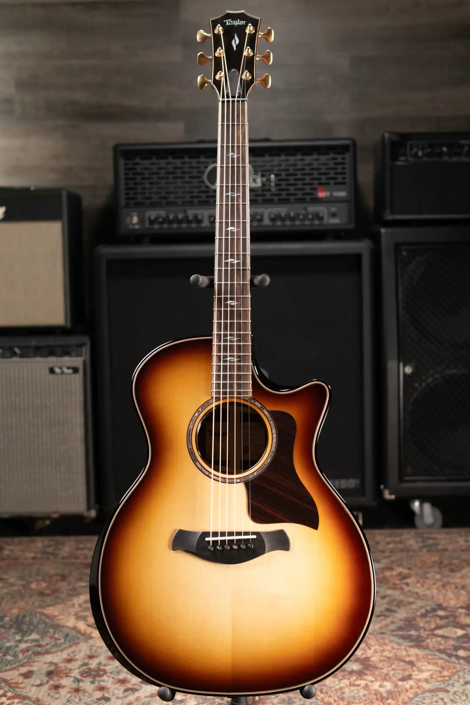 Taylor (1 of 42) Builder's Edition 814ce LTD Grand Auditorium Acoustic/Electric Guitar - Macassar Ebony with Hardshell Case