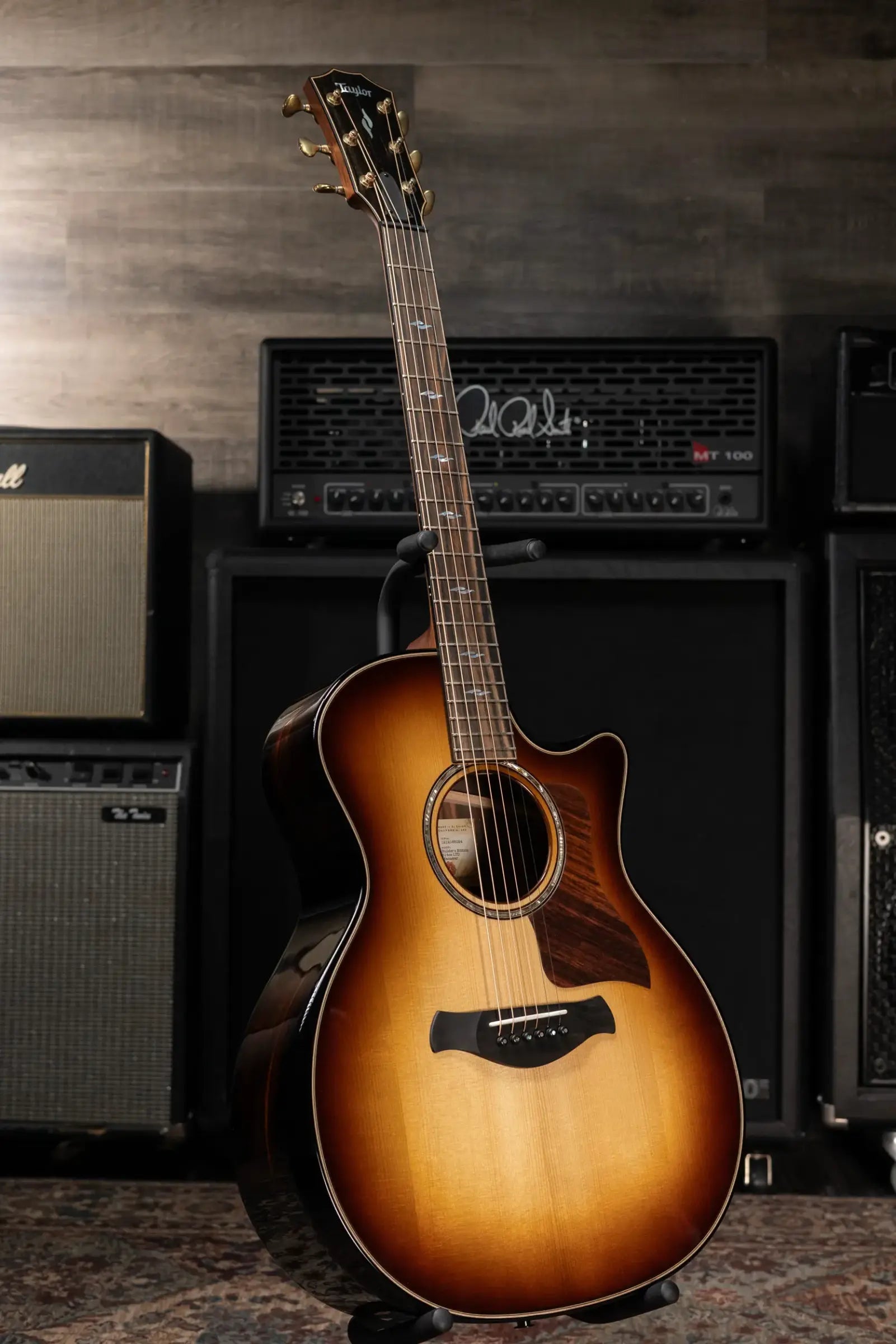 Taylor (1 of 42) Builder's Edition 814ce LTD Grand Auditorium Acoustic/Electric Guitar - Macassar Ebony with Hardshell Case