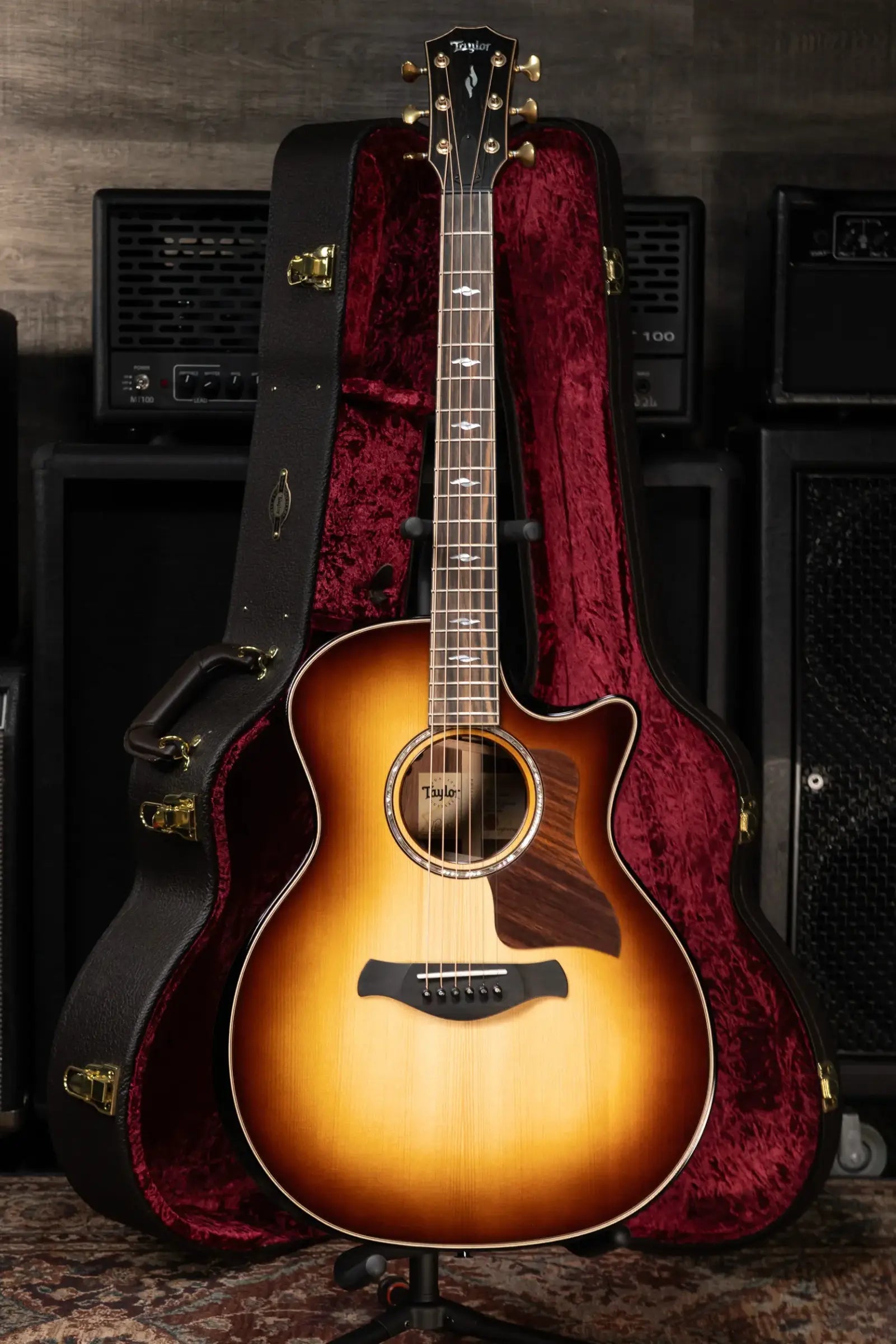 Taylor (1 of 42) Builder's Edition 814ce LTD Grand Auditorium Acoustic/Electric Guitar - Macassar Ebony with Hardshell Case