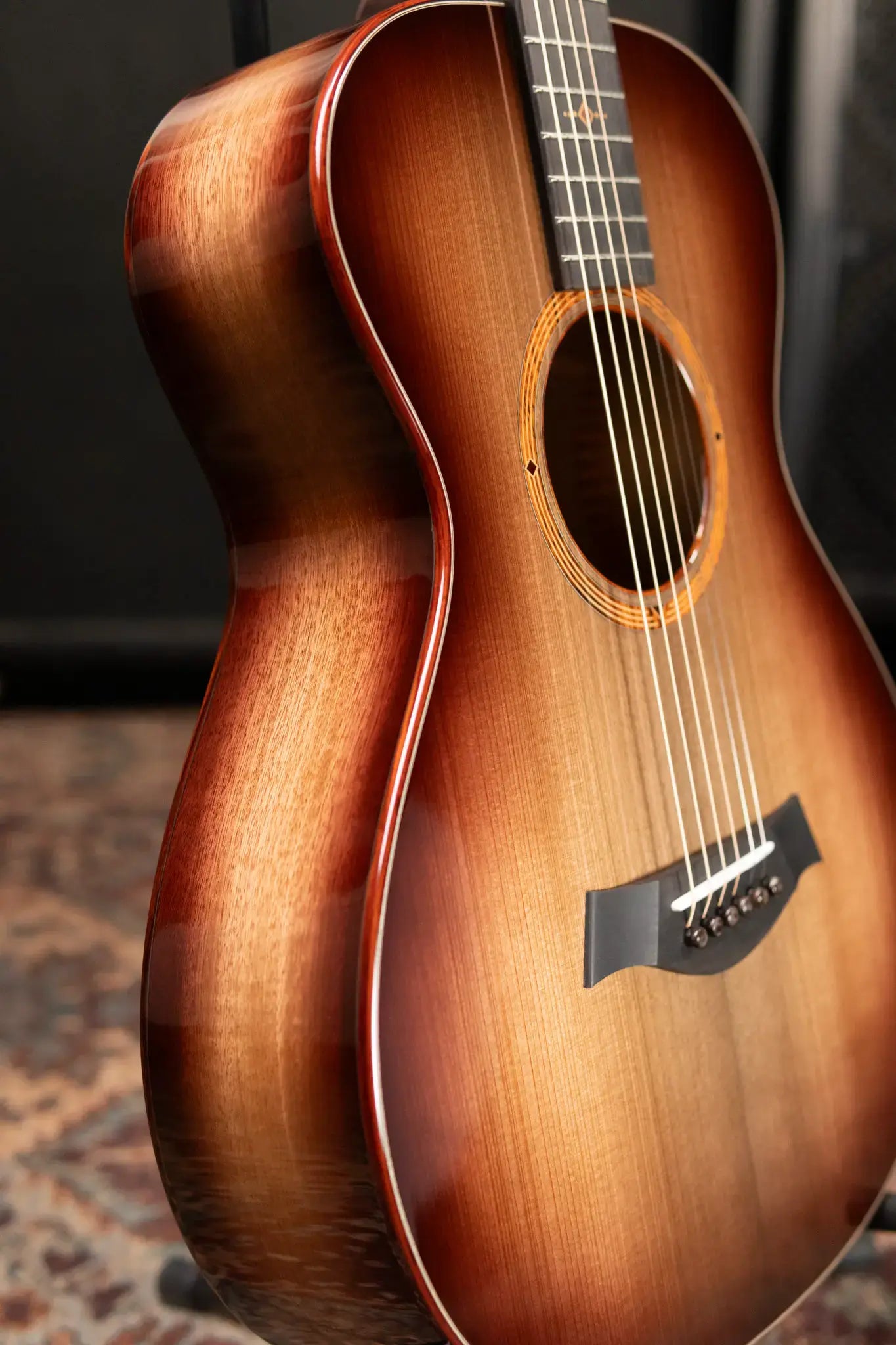 Taylor Custom "The Monument" 1 of 20 C12e 12-Fret 2025 Catch Event #10 Grand Concert Acoustic/Electric Guitar - Black Limba/Sinker Cypress with Hardshell Case
