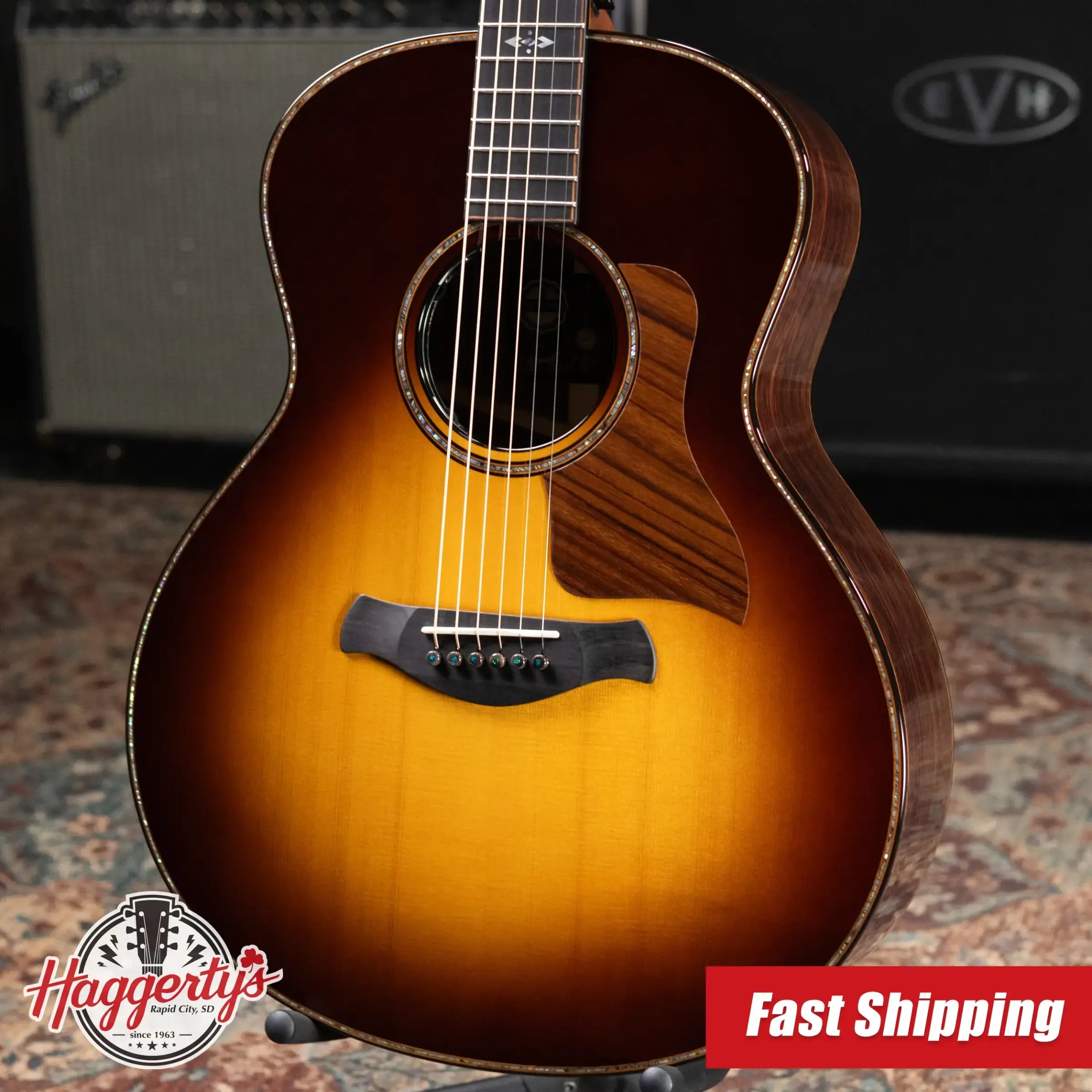 Taylor Custom Shop C14e B6039 2026 Catch Custom #39 Super Auditorium Acoustic/Electric Guitar - Sunburst Emgelmann Spruce/Indian Rosewood with Hardshell Case