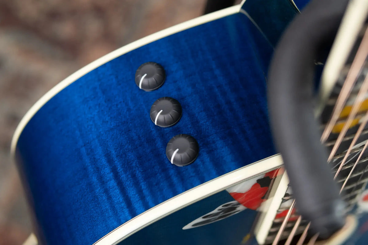 Taylor Custom Shop C17e 2025 Catch Event #41 Grand Pacific Acoustic/Electric Guitar - Living Blue Jewel with Circa 74 Amp and Hardshell Case - Floor Model