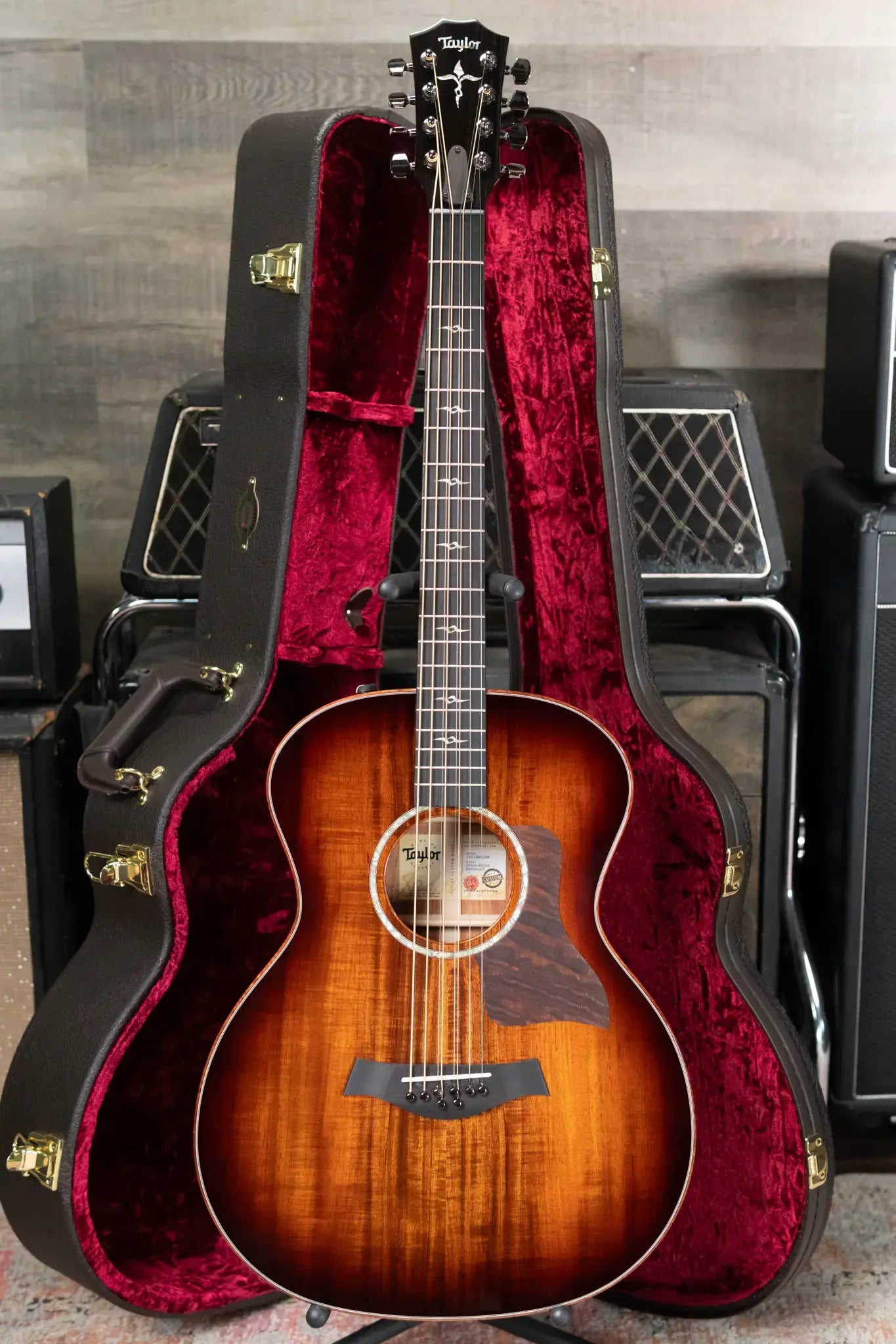 Taylor 2025 Catch Custom #44 C24e Grand Auditorium Baritone-8 8-String Acoustic/Electric Guitar - Figured Blackwood with Hardshell Case