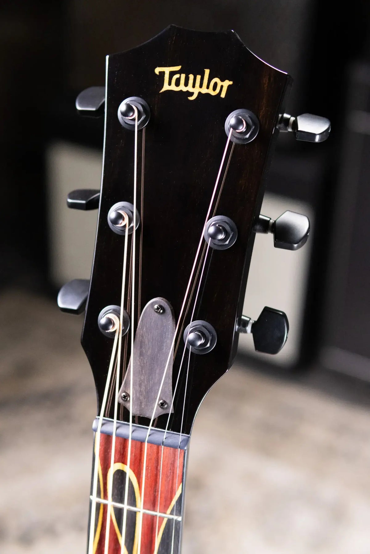 Taylor Custom Shop Grand Auditorium Acoustic/Electric Guitar - Hot Rod Black with Hardshell Case