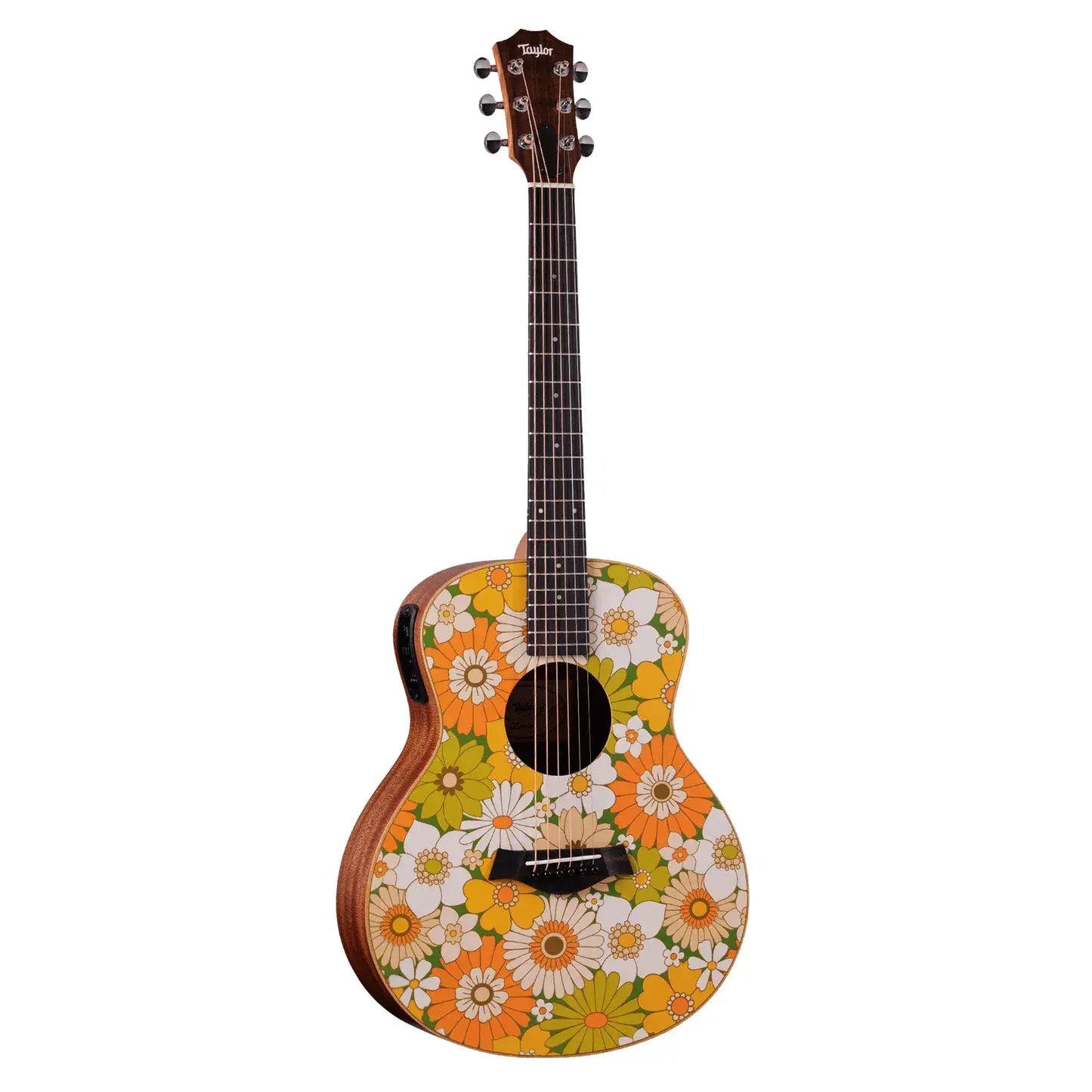 Taylor GS Mini-e Special Edition Acoustic/Electric Guitar - Floral Green with GS Mini Hard Bag