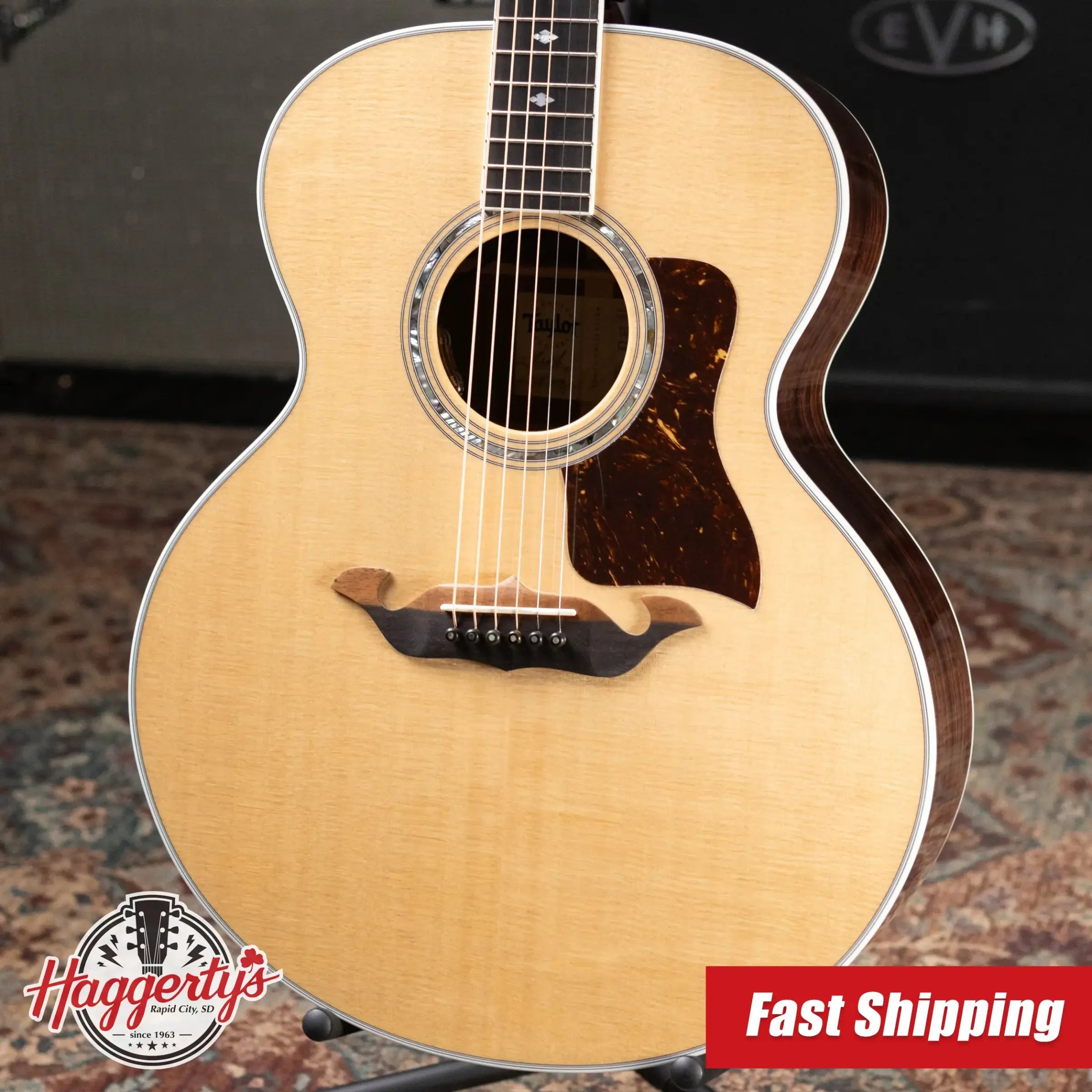 Taylor Legacy 815e Deep Body Jumbo Acoustic/Electric Guitar - Natural with Hardshell Case - Prototype