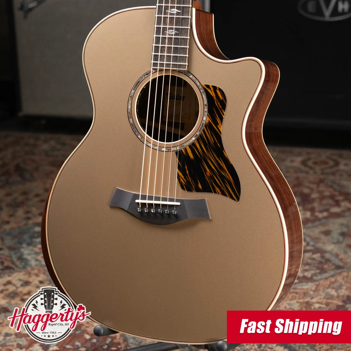 Taylor Next Generation 814ce LTD Grand Auditorium Acoustic/Electric Guitar - Casablanca Beige Top with Hardshell Case