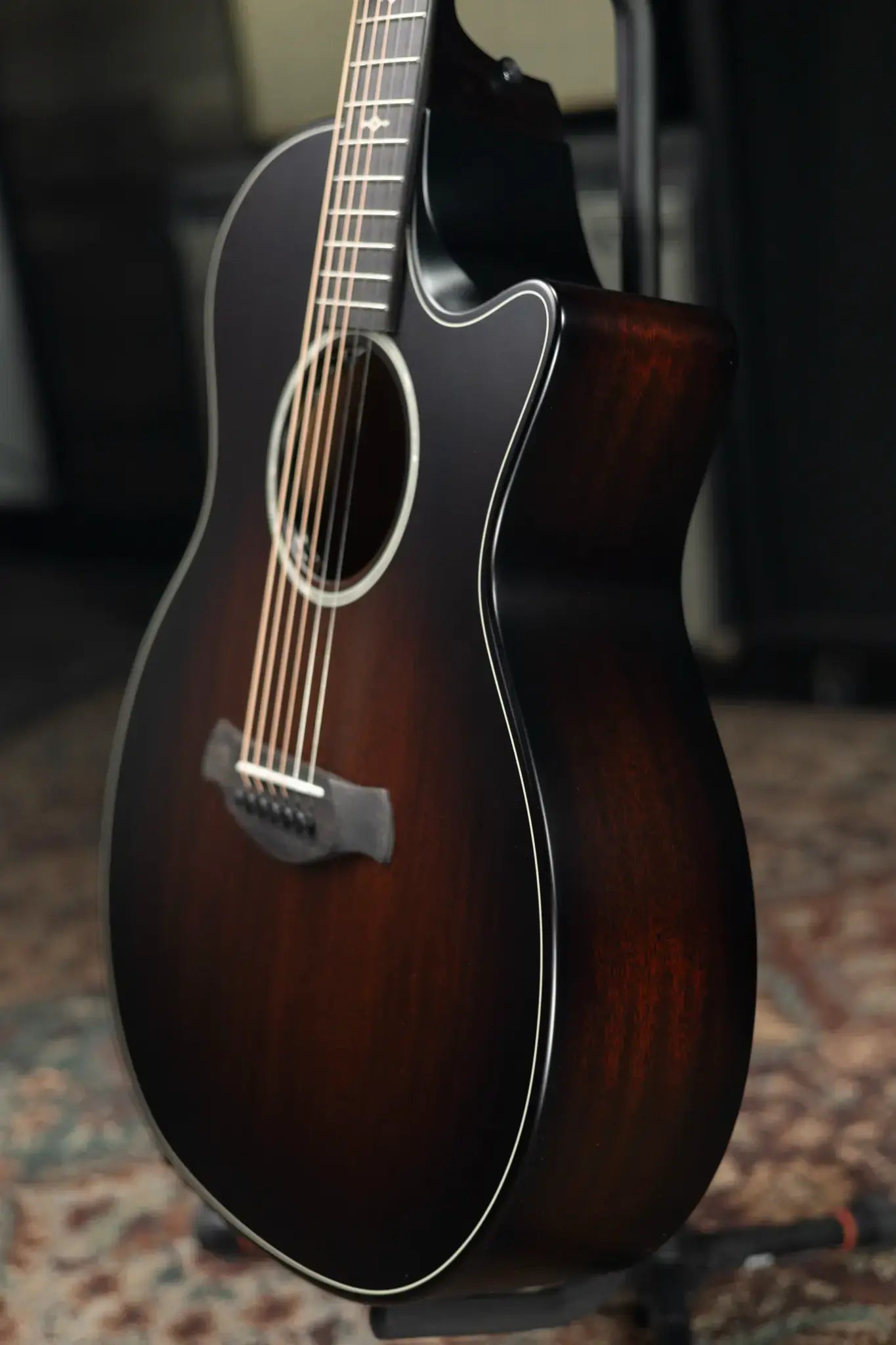 Taylor Next Generation Builder's Edition 324ce Grand Auditorium Acoustic/Electric Guitar - Tobacco Kona Burst with Hardshell Case