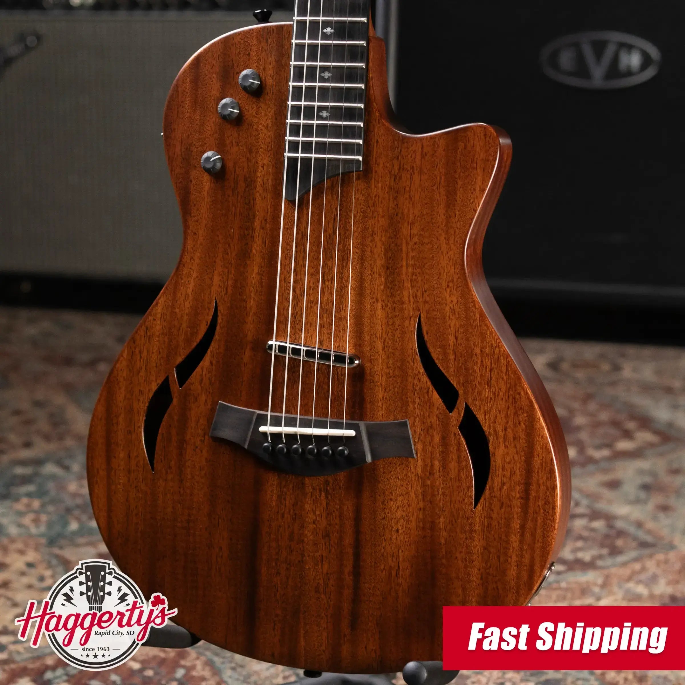 Taylor T5z Classic Hollowbody Electric Guitar - Classic Mahogany Stain with Gig Bag
