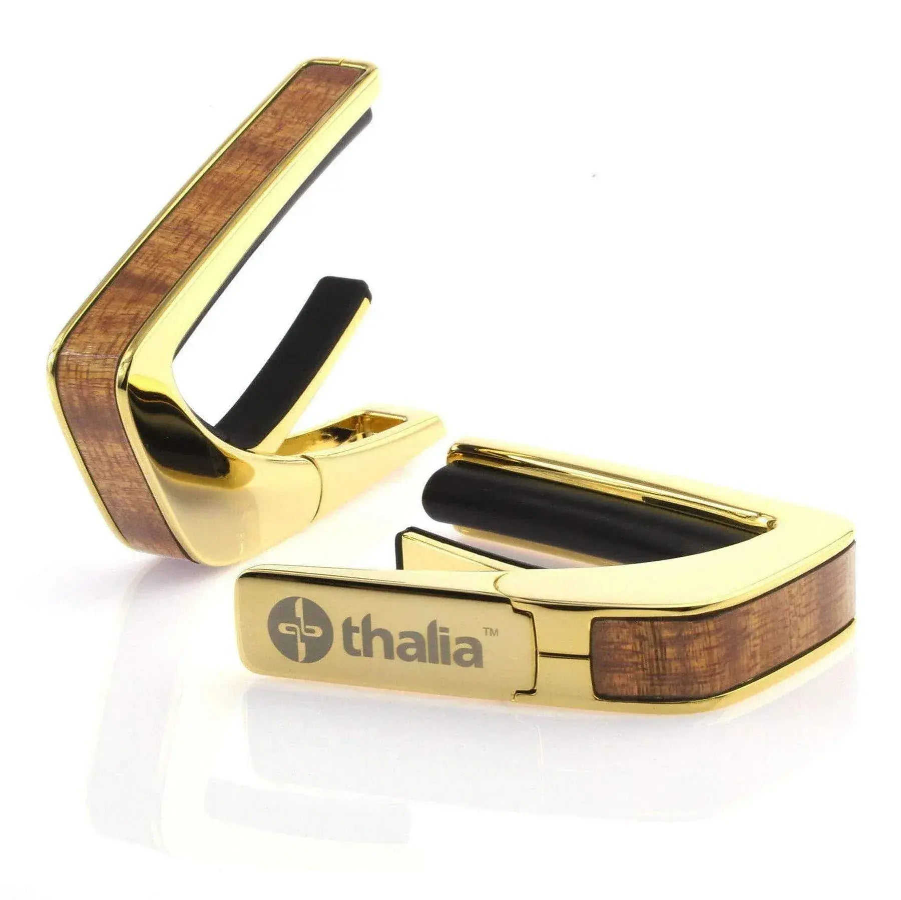 Thalia 24k Gold Finish Capo with Sapele Inlay