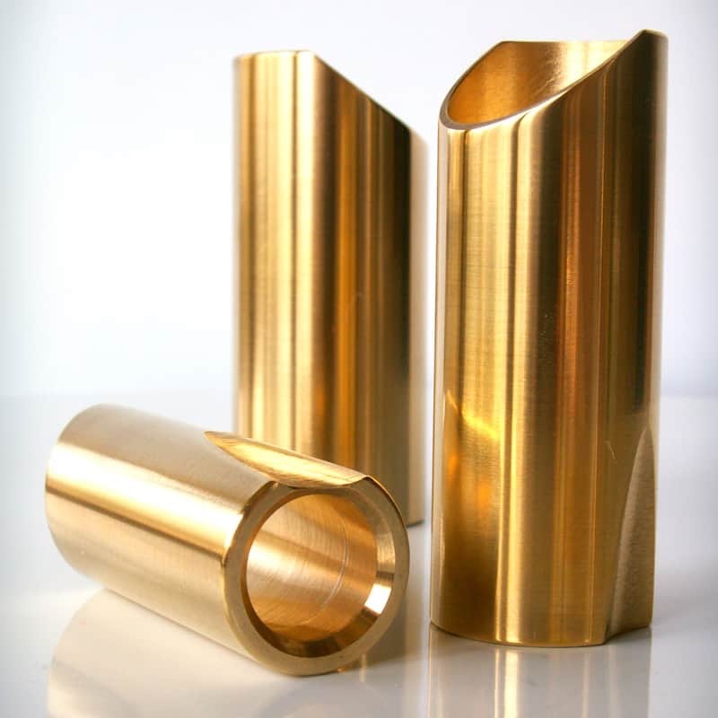 The Rock Slide Large Polished Brass Guitar Slide