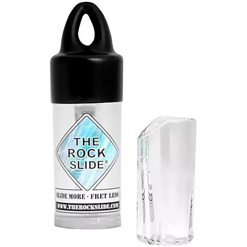The Rock Slide Moulded Clear Glass Guitar Slide Medium
