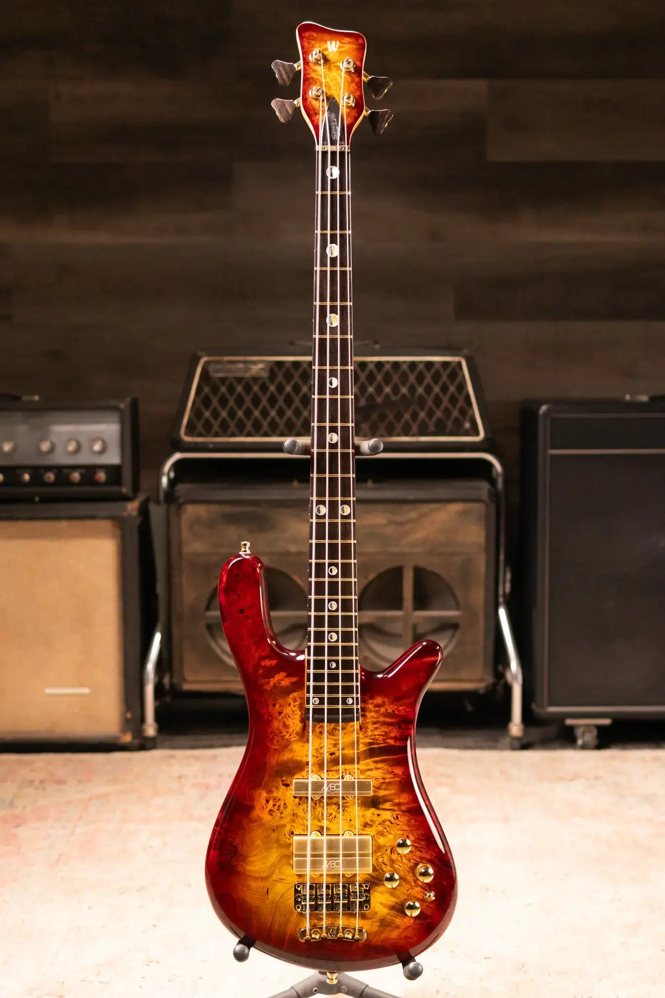 Warwick 2025 Limited Edition Masterbuilt Streamer Stage II NT Bass - Bleached Honey Sunset Burst with Gig Bag