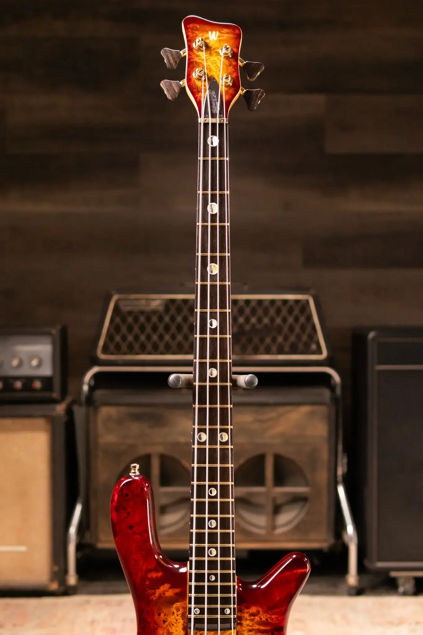 Warwick 2025 Limited Edition Masterbuilt Streamer Stage II NT Bass - Bleached Honey Sunset Burst with Gig Bag