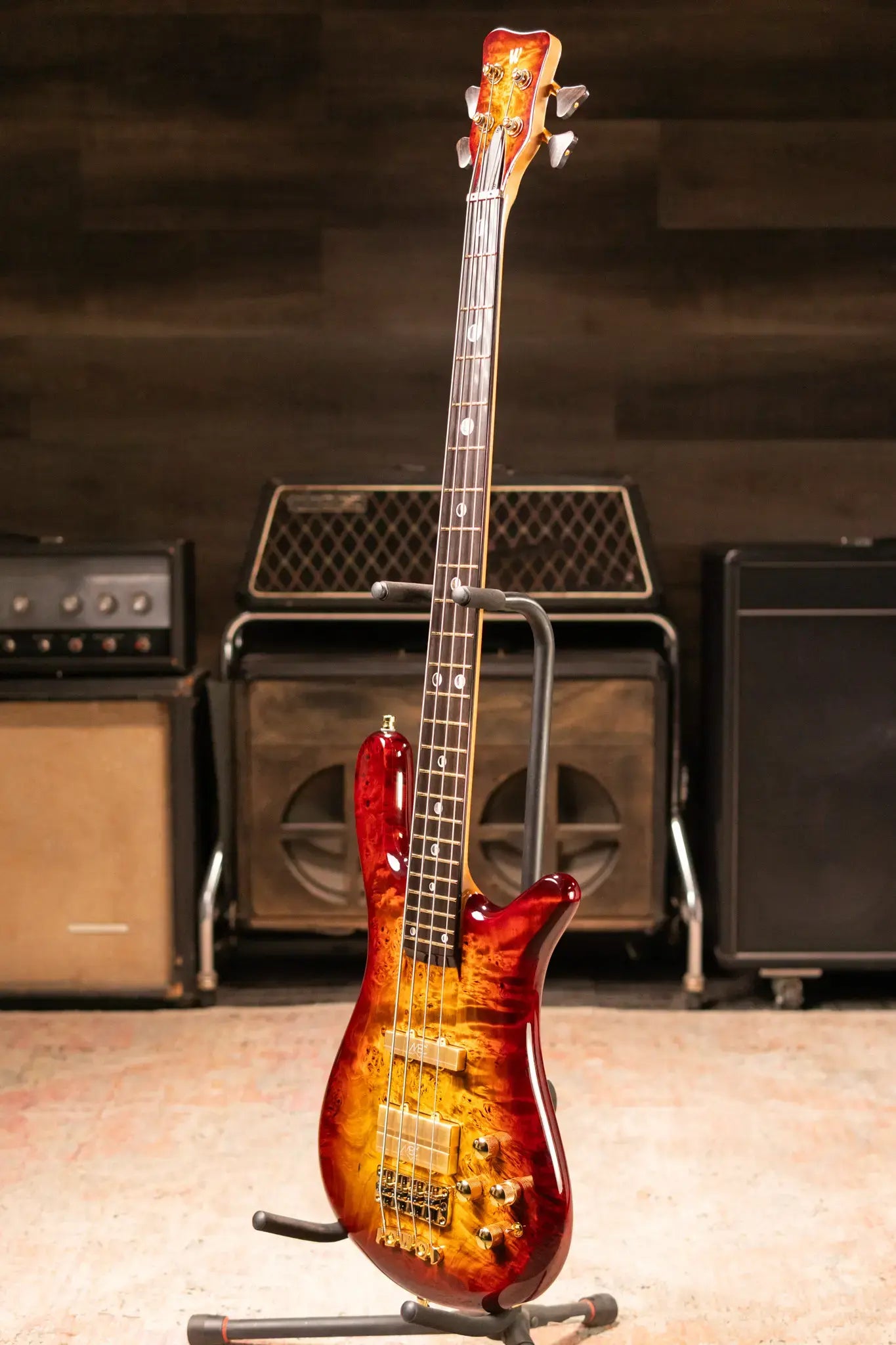 Warwick 2025 Limited Edition Masterbuilt Streamer Stage II NT Bass - Bleached Honey Sunset Burst with Gig Bag