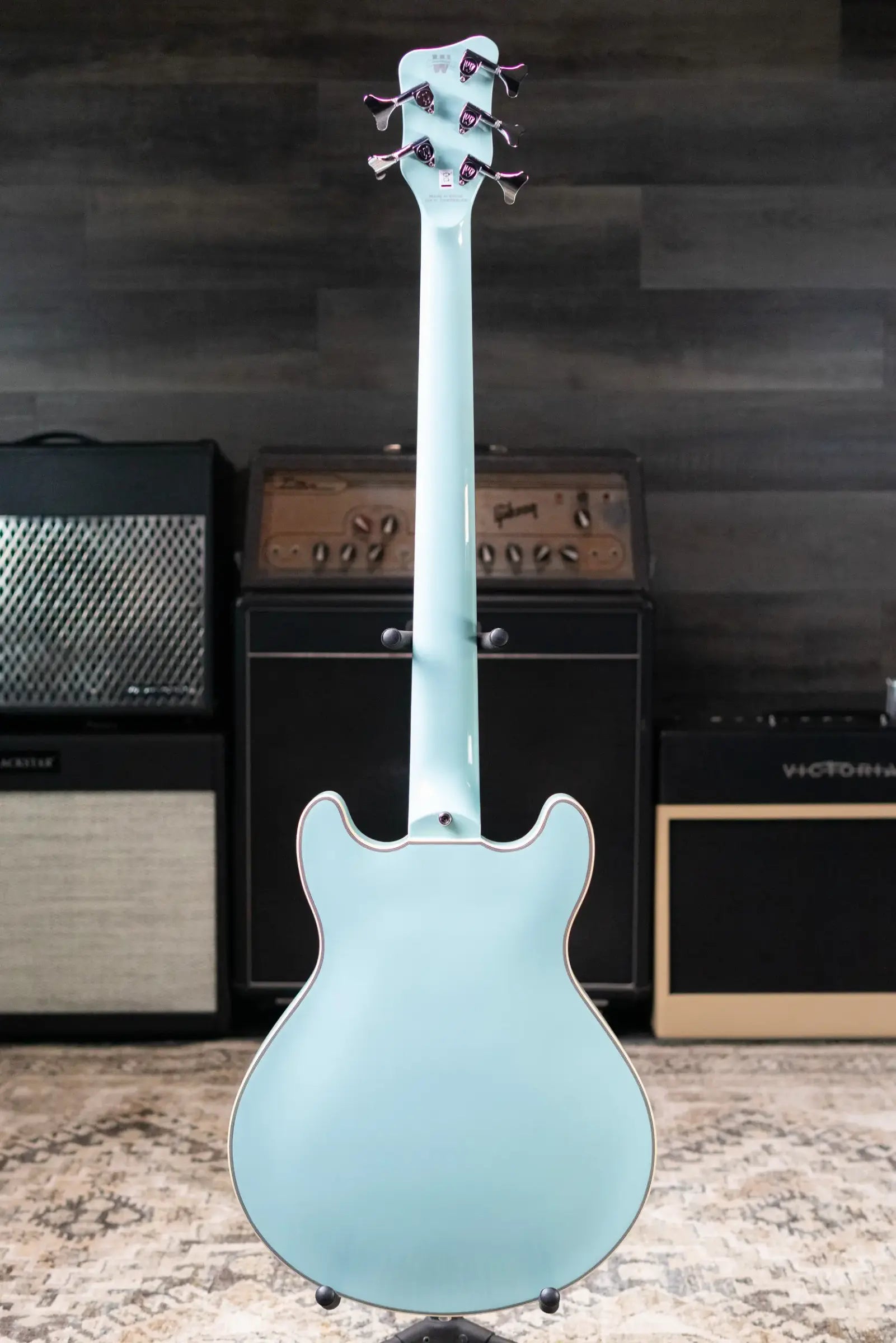 Warwick RockBass 5-String Star Bass - Solid Daphne Blue High Polish with Gig Bag