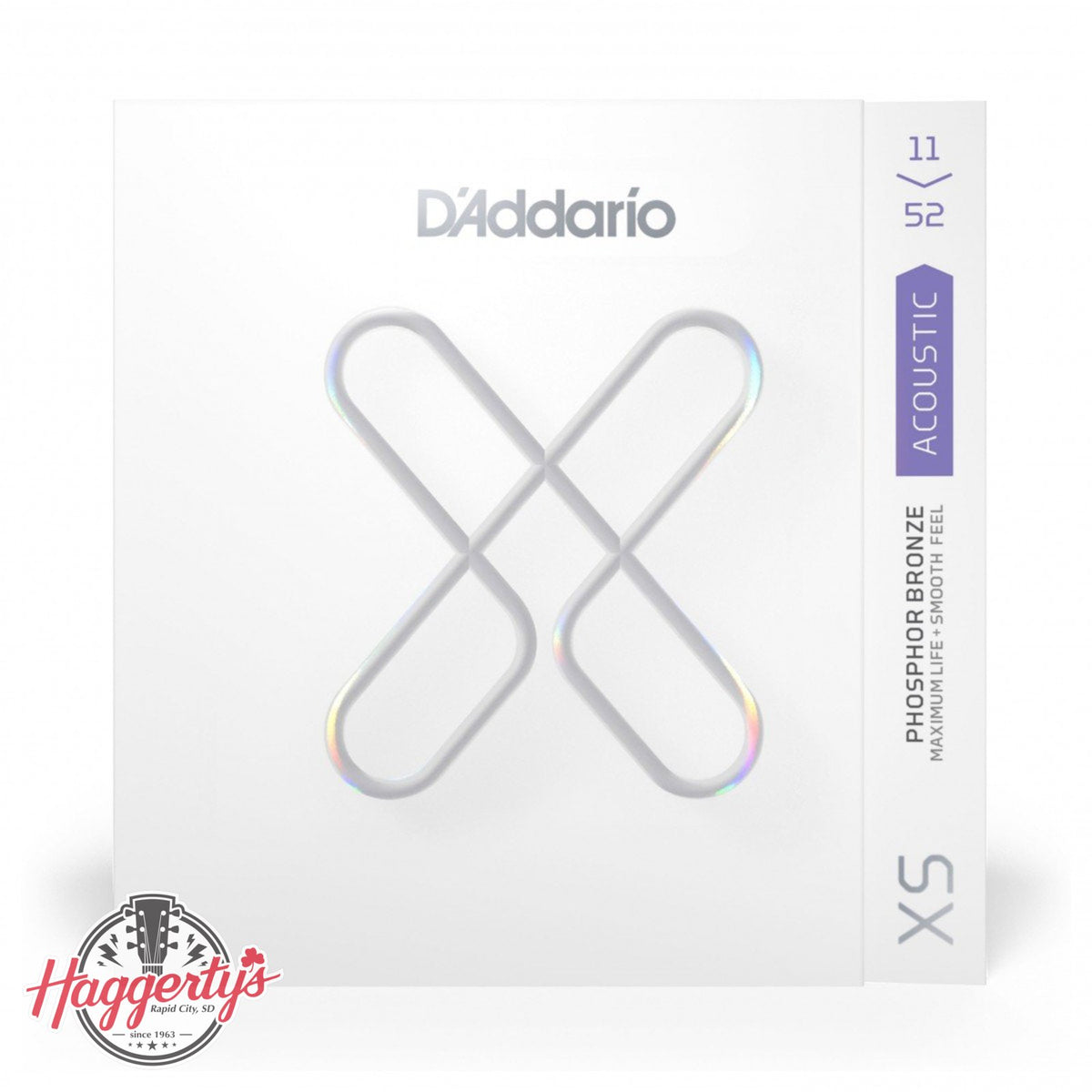 D'Addario XS Phosphor Bronze Acoustic Guitar Strings Custom Light 11-52