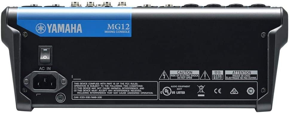 Yamaha MG12 12 channel Mixer back