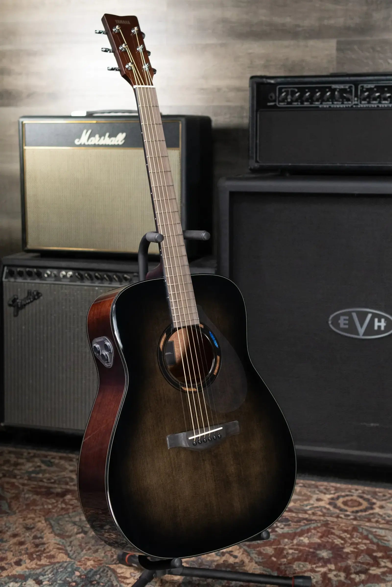 Yamaha TAG1E TransAcoustic Acoustic/Electric Guitar - Translucent Black with Gig Bag