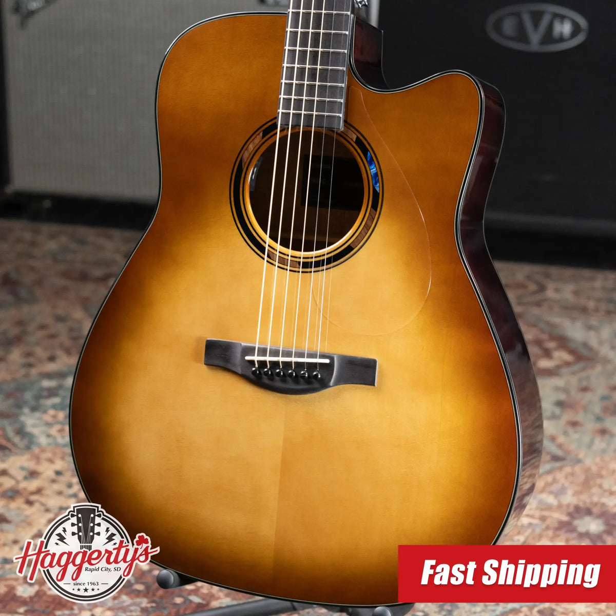 Yamaha TAG1 C Dreadnought Cutaway Acoustic/Electric Guitar - Sand Burst with Gig Bag