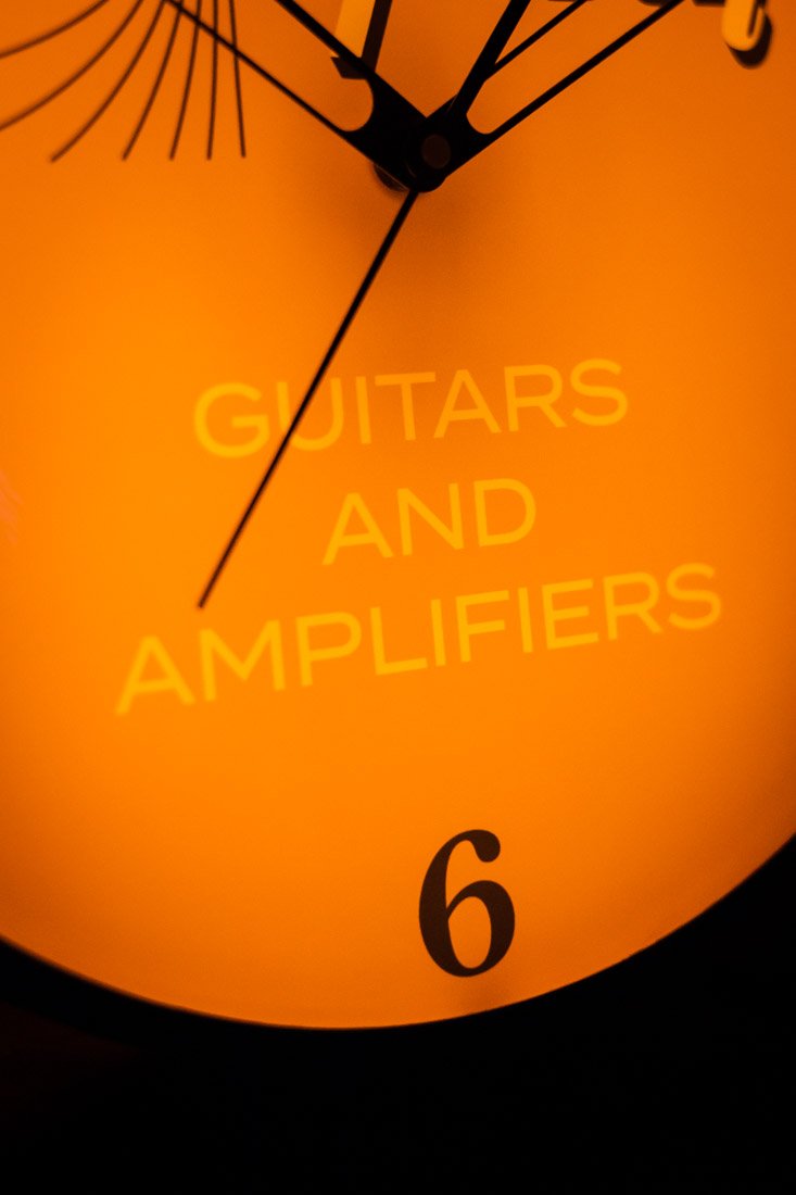 gibson vintage lighted wall clock kalamazoo orange 07