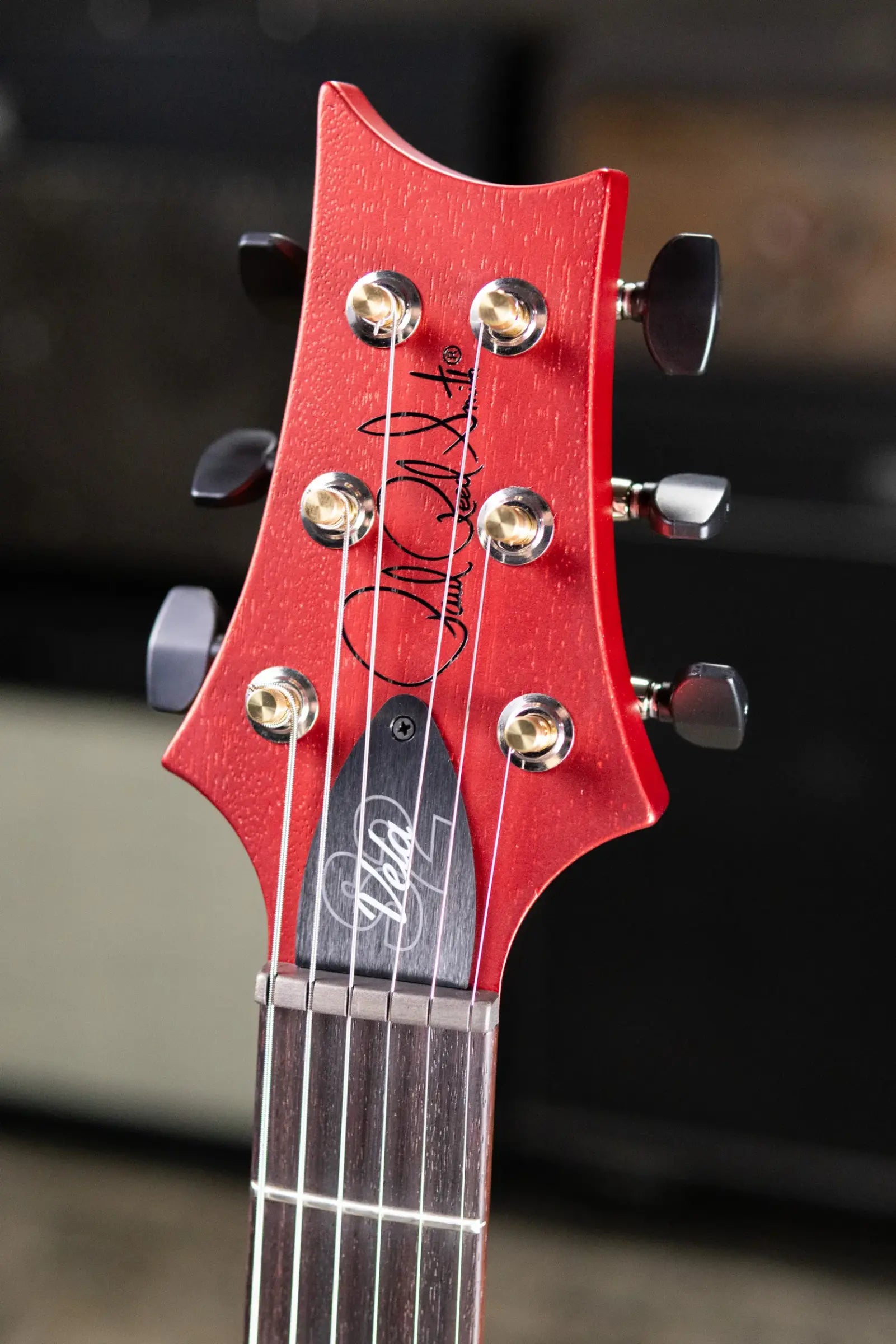 PRS S2 Vela Semi-Hollow Satin Electric Guitar - Red Apple Metallic with Gig Bag