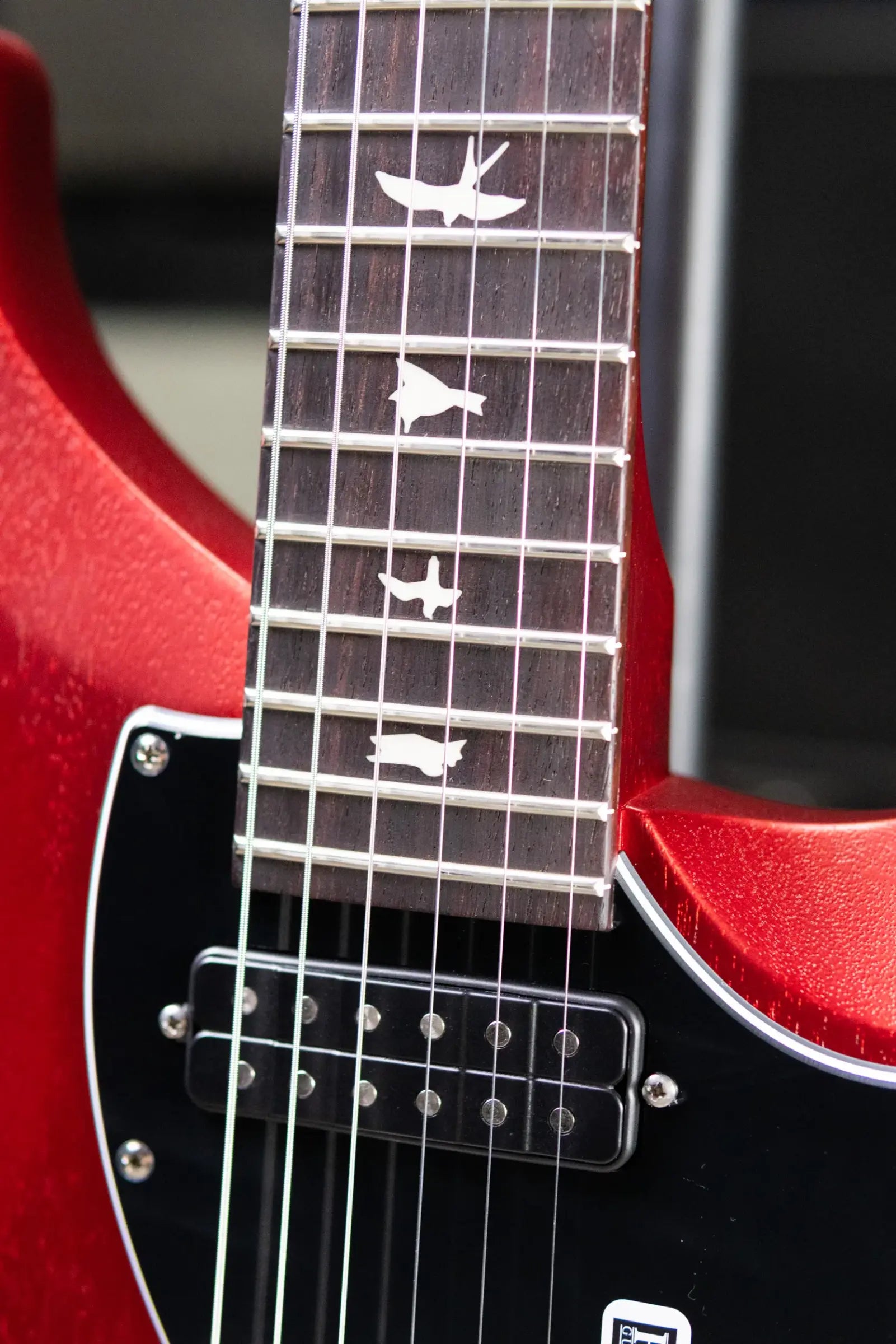 PRS S2 Vela Semi-Hollow Satin Electric Guitar - Red Apple Metallic with Gig Bag