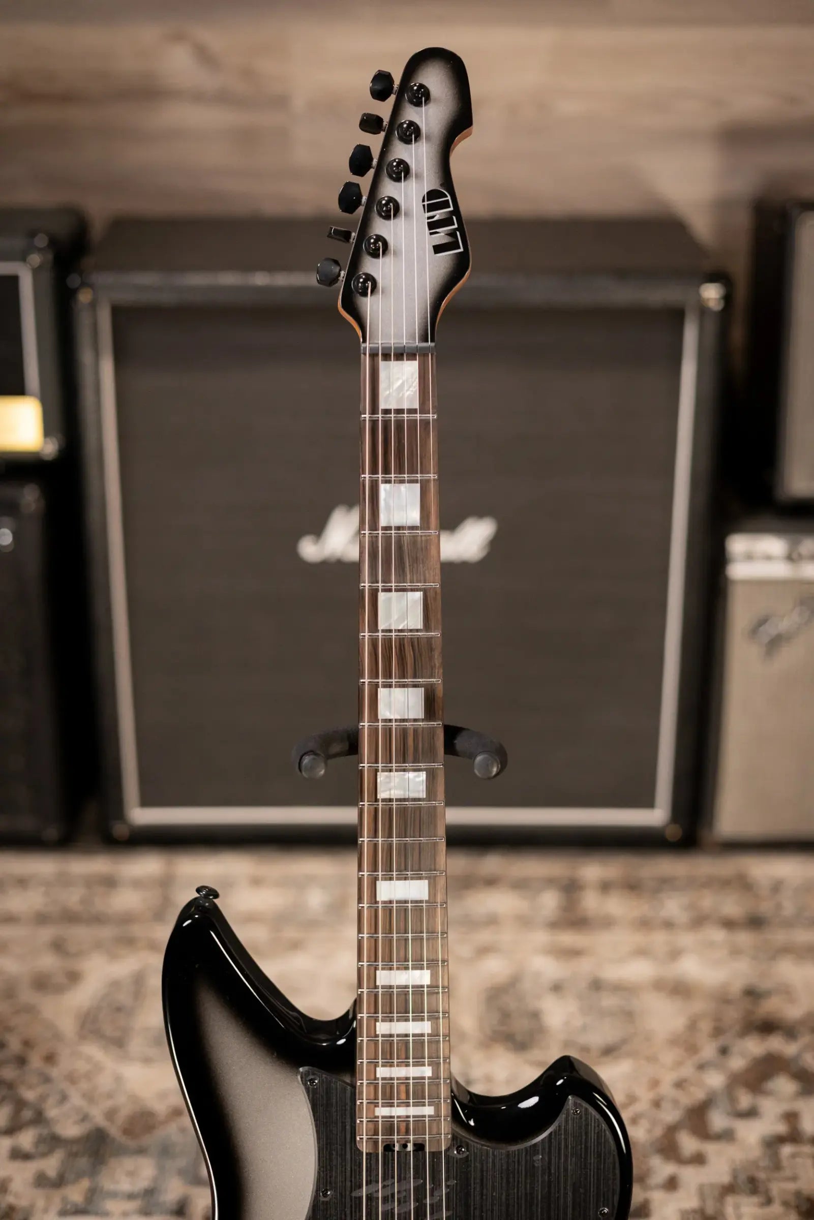 ESP LTD JD-1 Joe Duplantier Signature Electric Guitar - Silver Sunburst with Hardshell Case