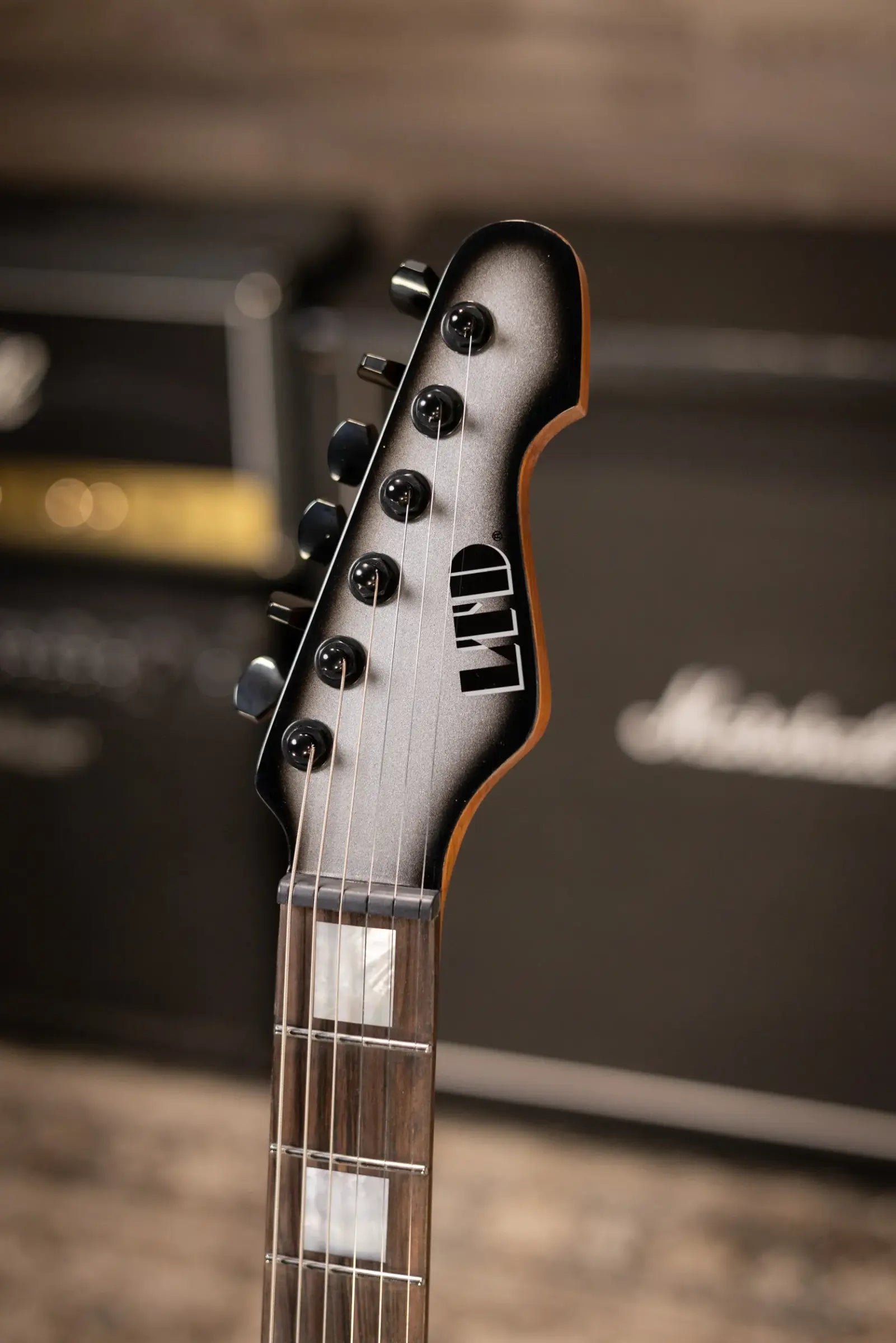 ESP LTD JD-1 Joe Duplantier Signature Electric Guitar - Silver Sunburst with Hardshell Case