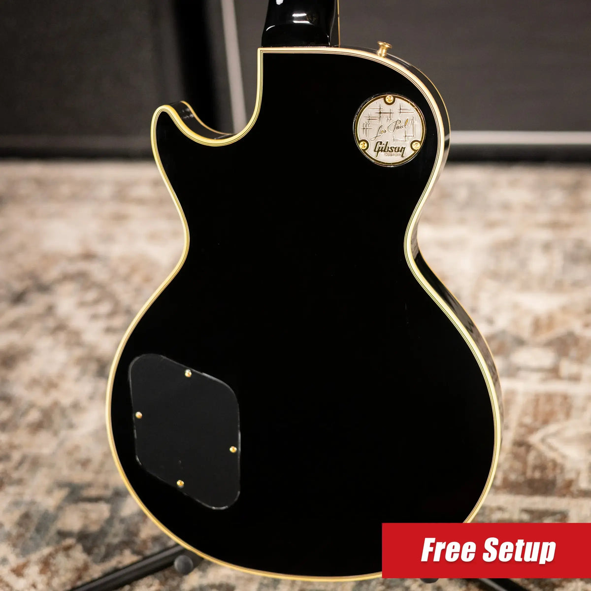 Gibson Custom Shop 1968 Les Paul Custom Reissue Electric Guitar - Ebony with Hardshell Case