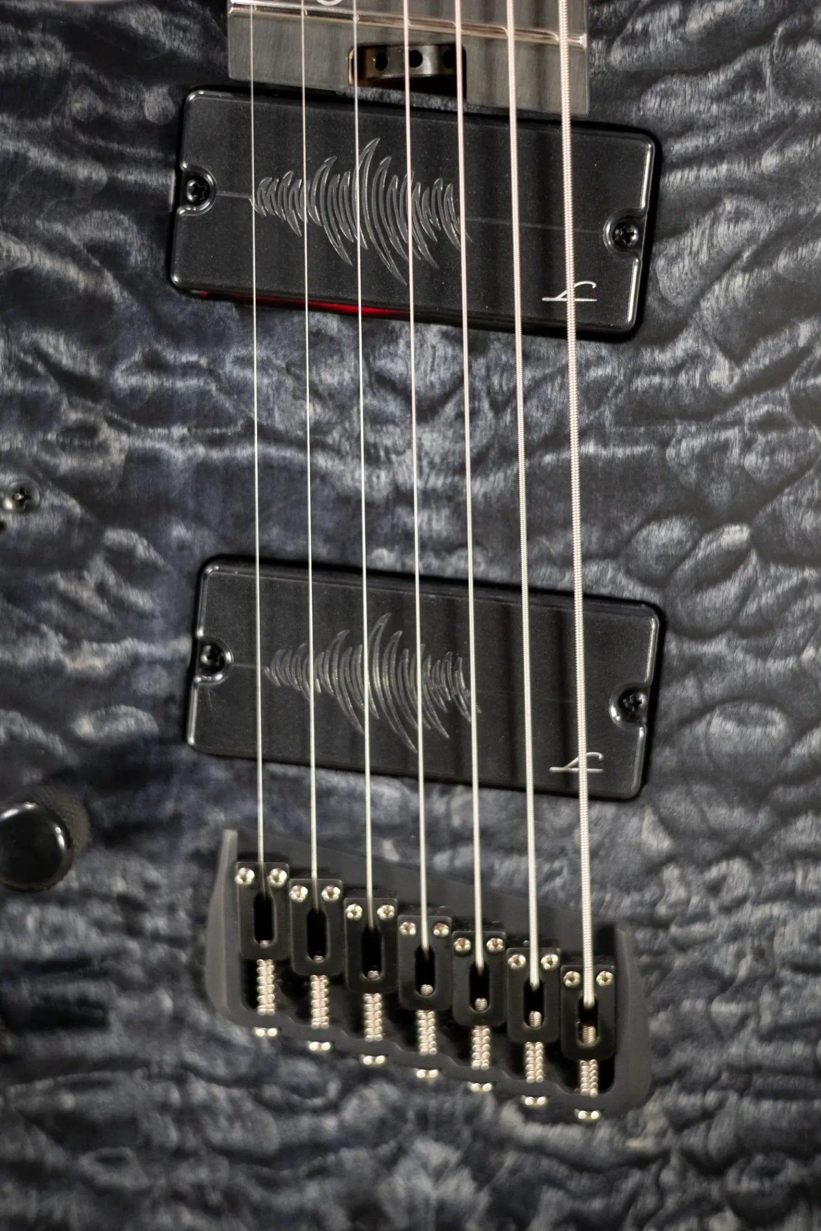 Legator N7FSSL-BLK 7-String Left Handed Multi-Scale Electric Guitar - Black QM