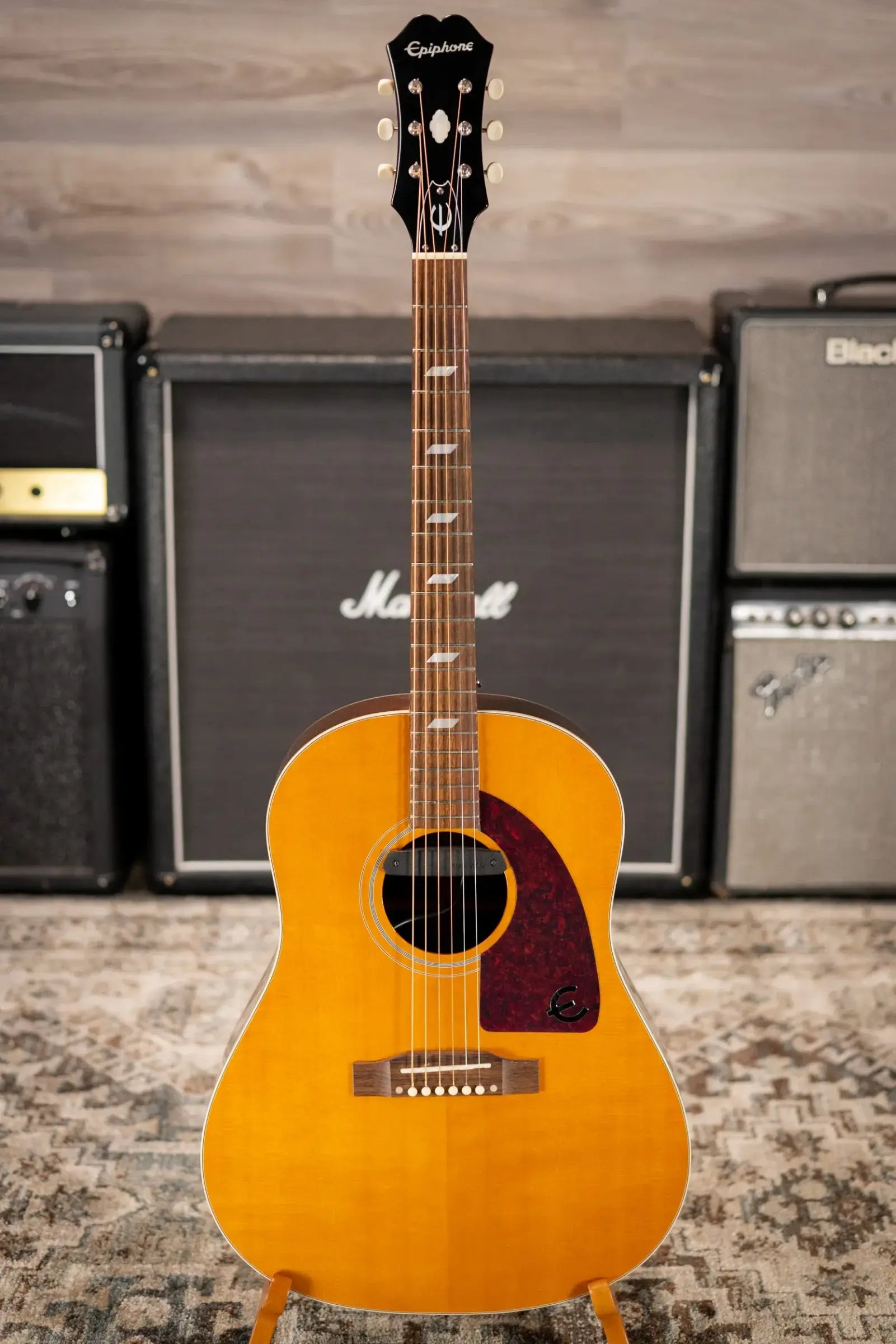 Epiphone Masterbilt Texan FT79 Acoustic Guitar with Fishman Pick-up - Natural with Hardshell Case - Used