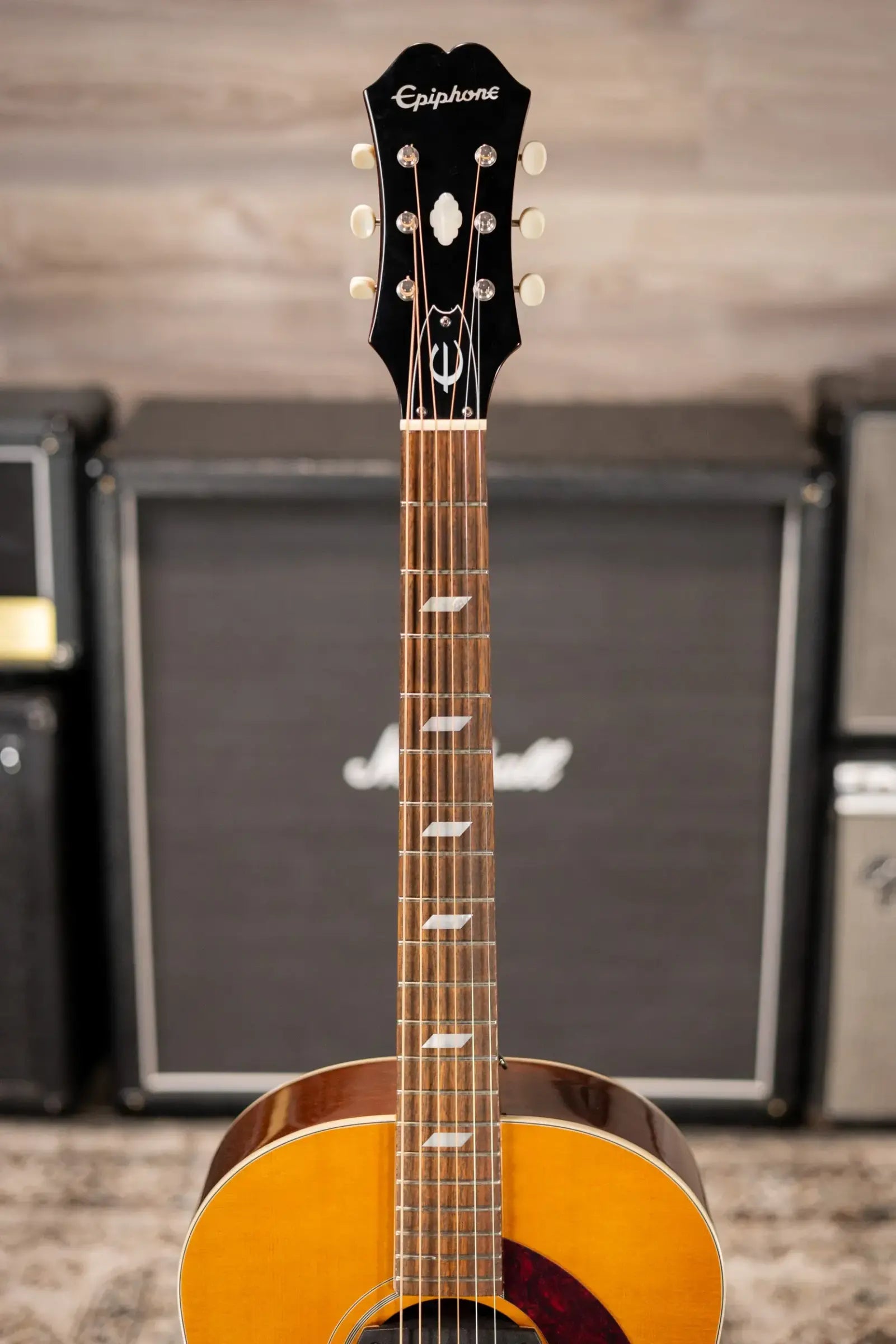 Epiphone Masterbilt Texan FT79 Acoustic Guitar with Fishman Pick-up - Natural with Hardshell Case - Used