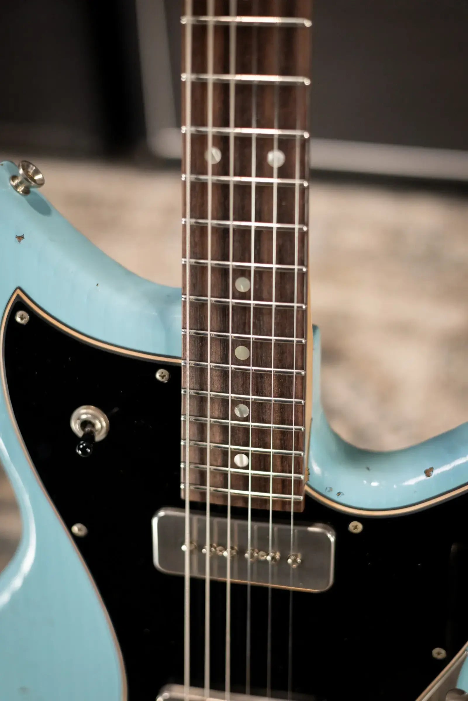 Novo Limited Serus J Electric Guitar - Daphne Blue over '64 3-Tone Burst with Gig Bag