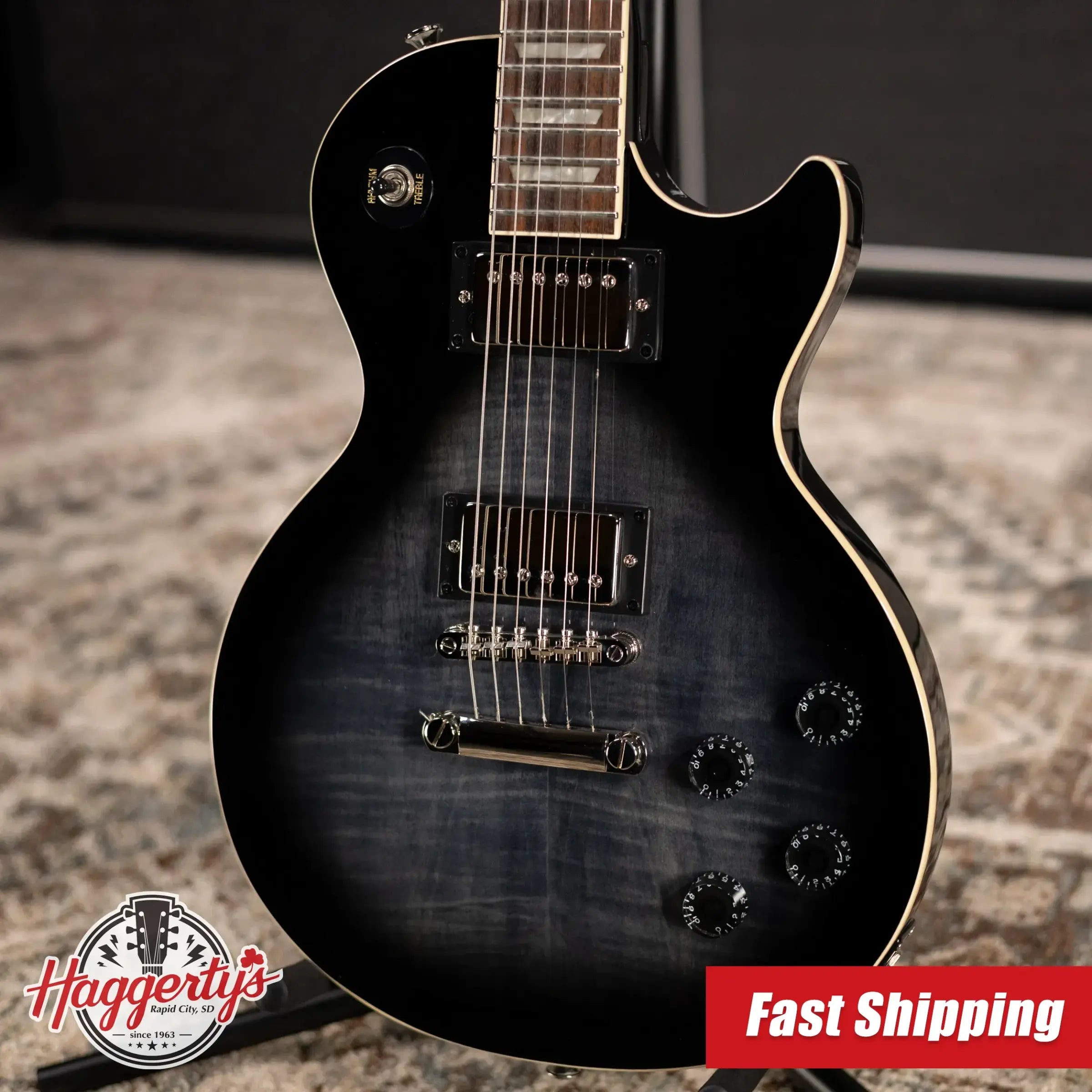Epiphone Les Paul Tribute Plus Electric Guitar - Transparent Ebony