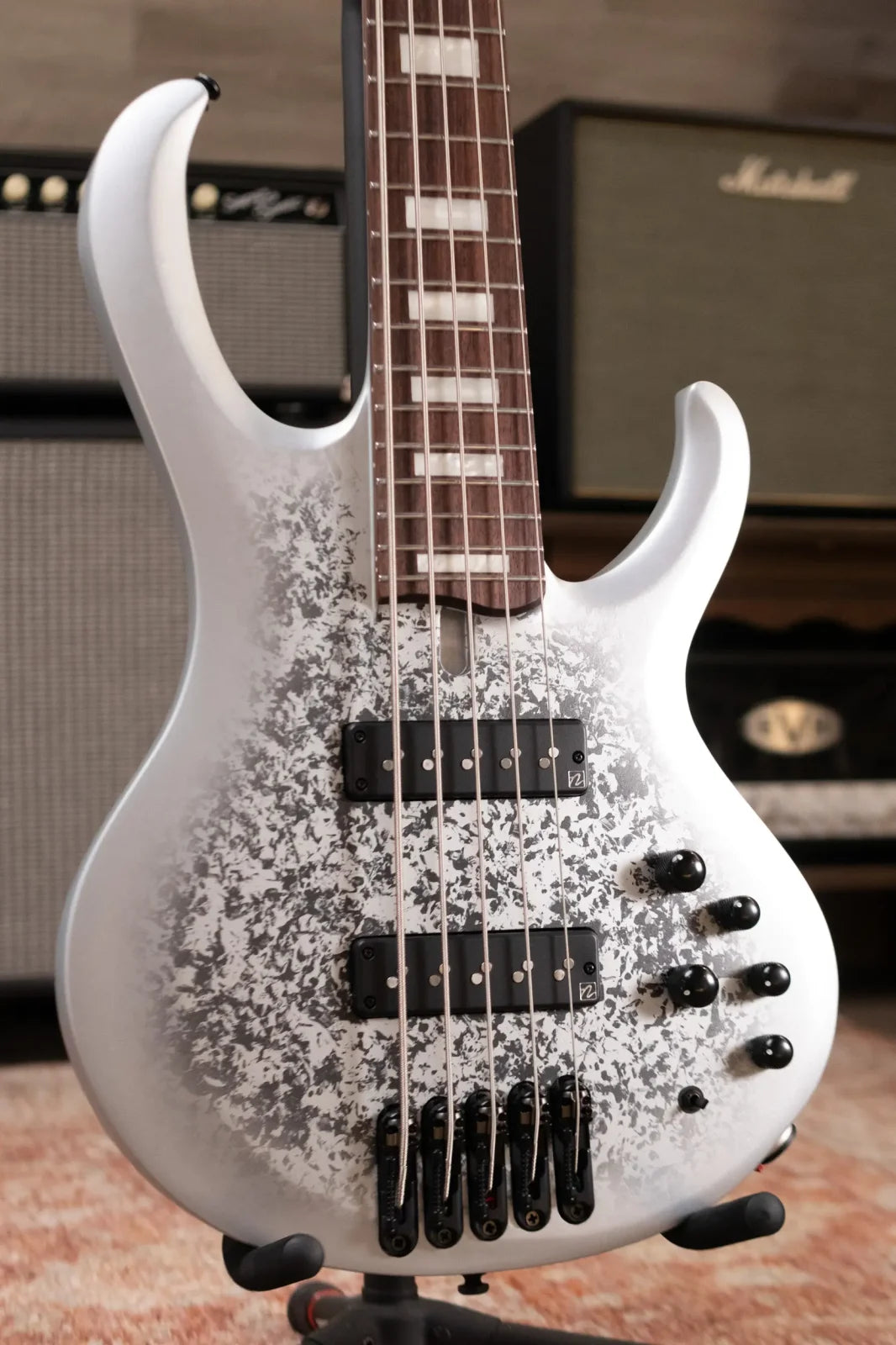 Ibanez BTB25TH5SLM 5-String Bass Guitar - Silver Blizzard Matte