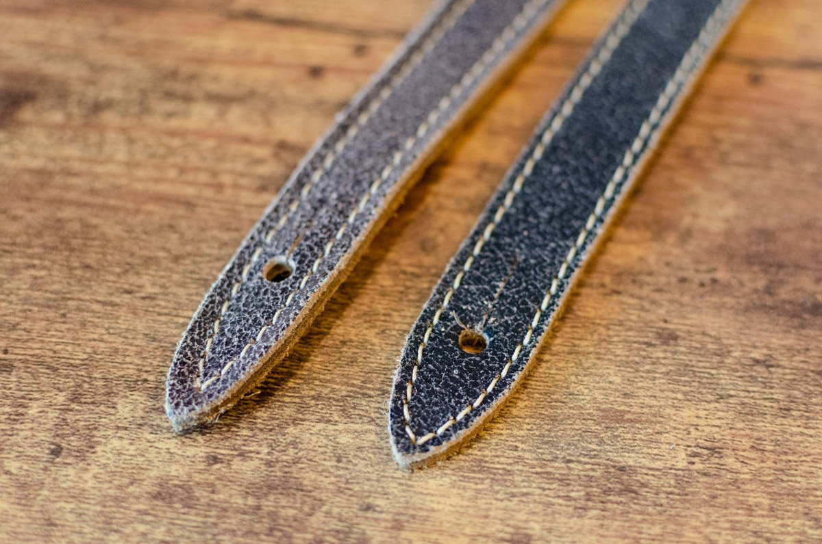 new Fender Vintage Style Distressed Leather Strap haggertys 7