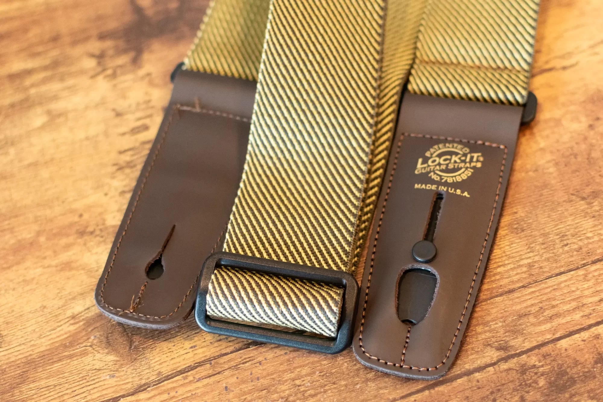 Lock-It 2" Guitar Strap Retro Vintage - Designer Tweed