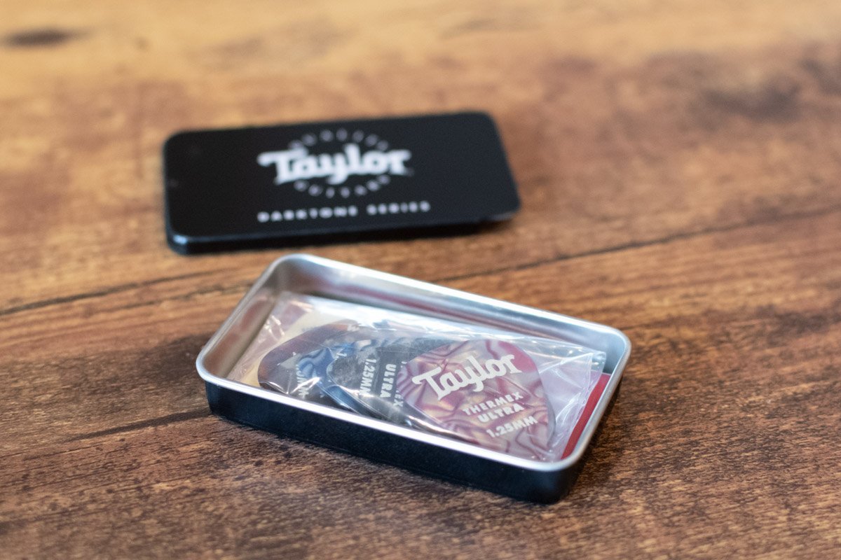 new Taylor Darktone Series Sampler Pick Tin haggertys 4