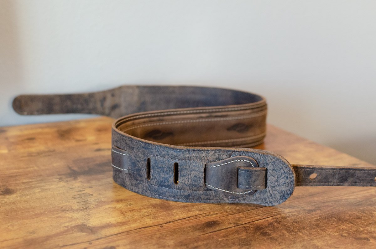 new Taylor Element Guitar Strap Dark Brown Distressed Leather 2 5 haggertys 08