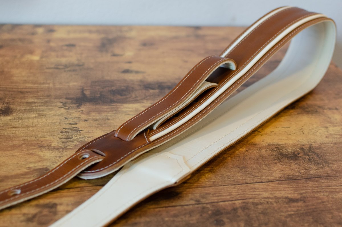 Taylor 2.5" Element Distressed Leather Guitar Strap - Dark Brown