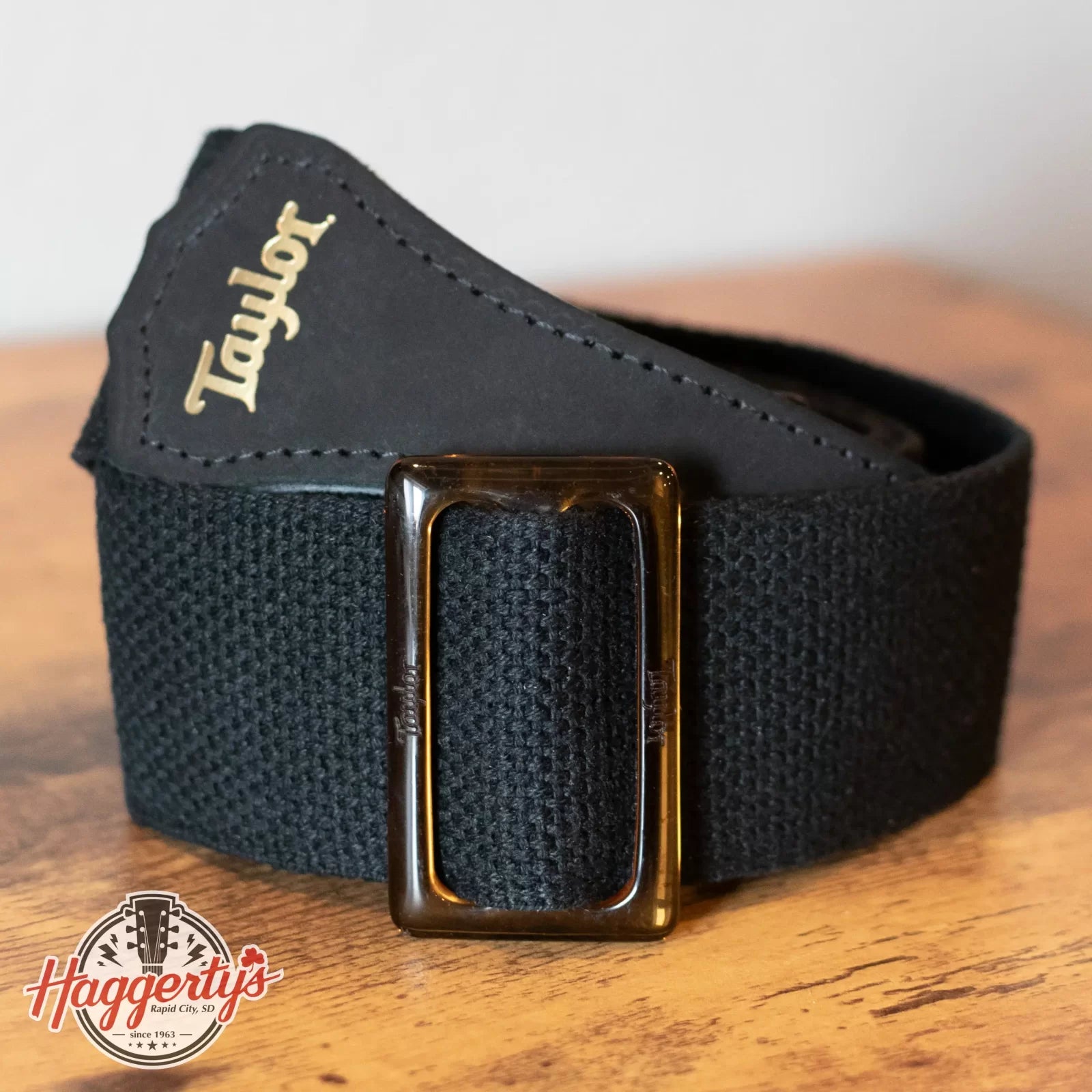 new Taylor GS Mini Guitar Strap Black Cotton 2 haggertys 1