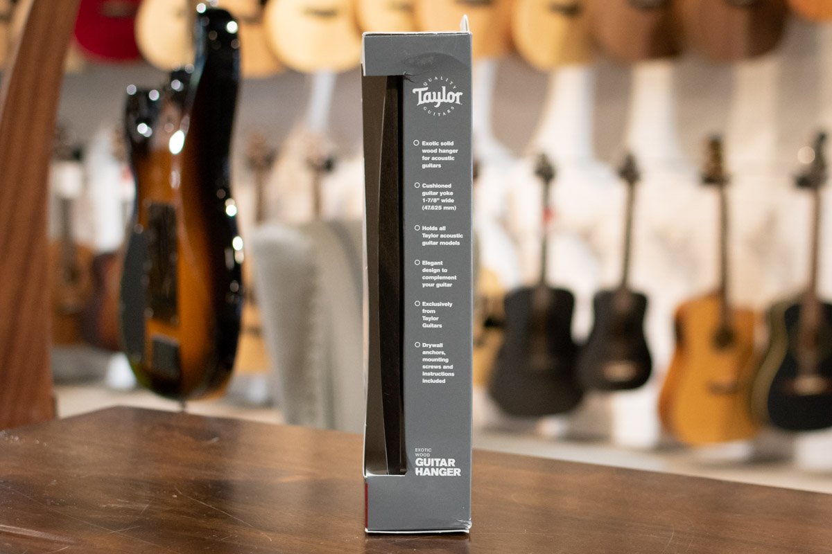 Taylor Guitar Wall Hanger - Ebony, Acrylic Logo Inlay
