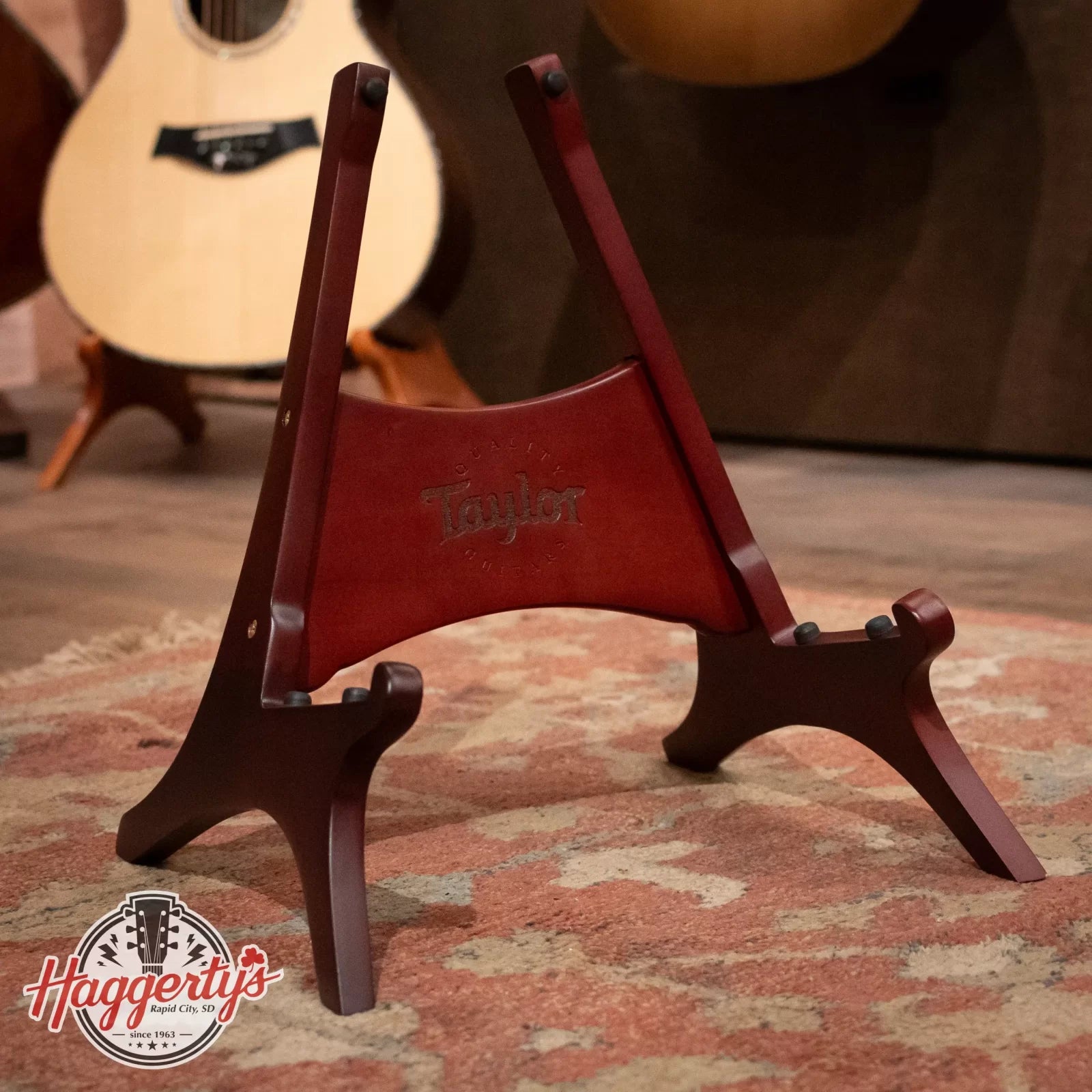 Taylor Guitar Stand - Mahogany, Dark Finish - Floor Model (Return Damaged)