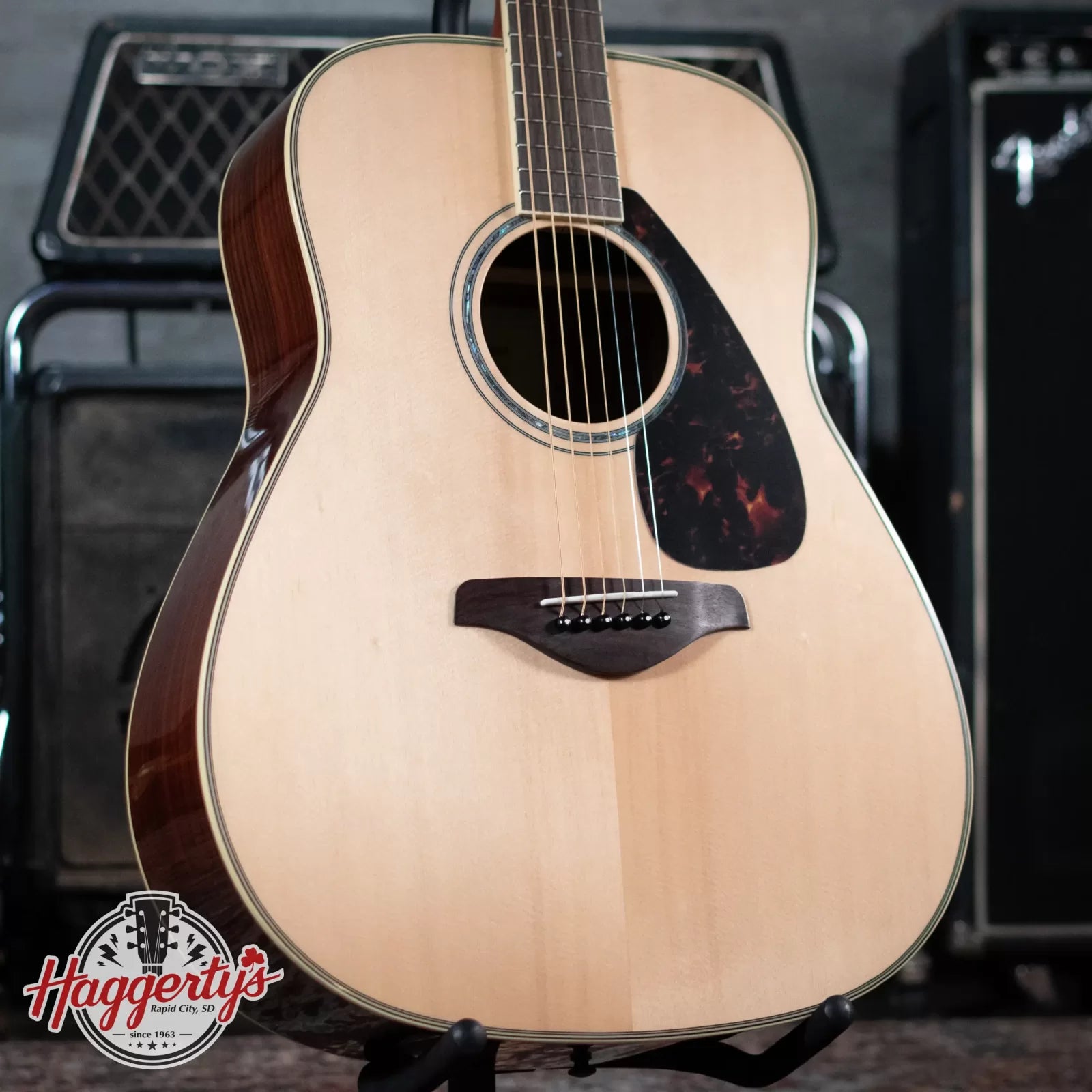 new Yamaha FG830 Small Body Acoustic Guitar Natural haggertys 01