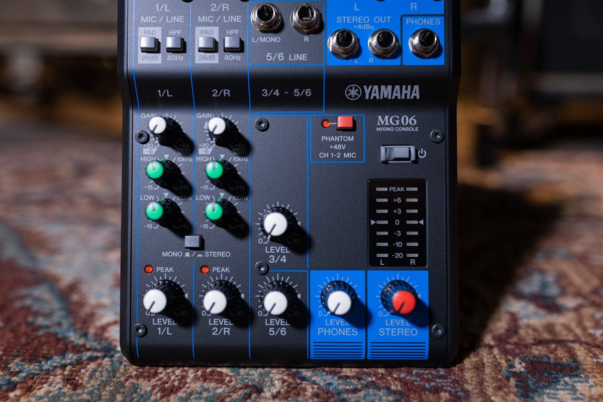 yahama mg06 6 channel analog mixer haggertys 3