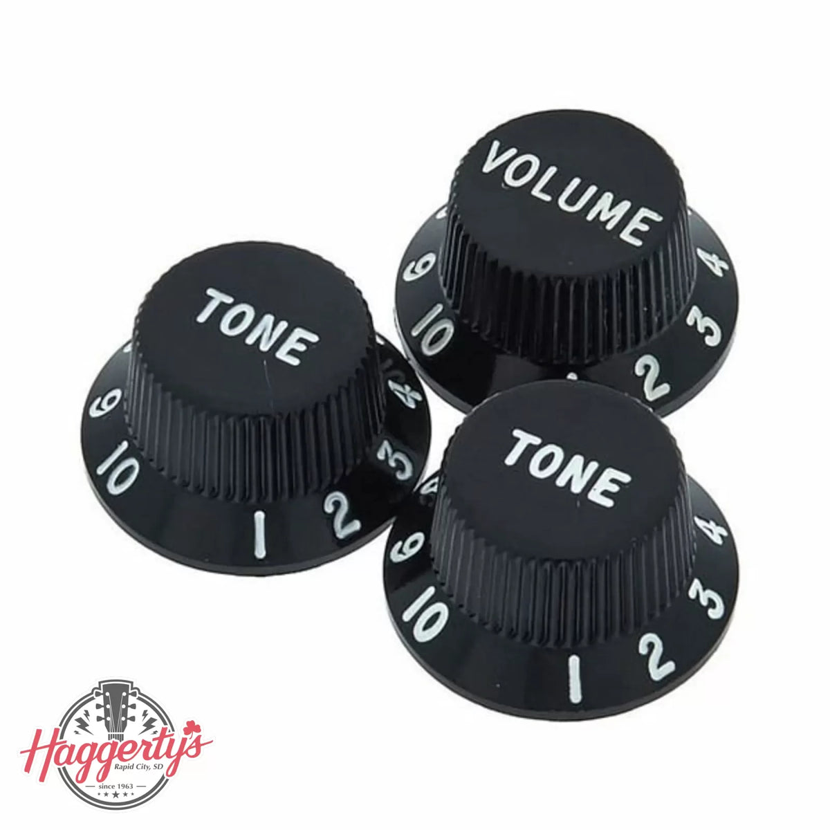 Fender Stratocaster Knobs Black