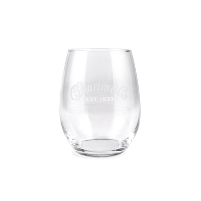 Martin Stemless Wine Glass with Etched Logo - 21 oz