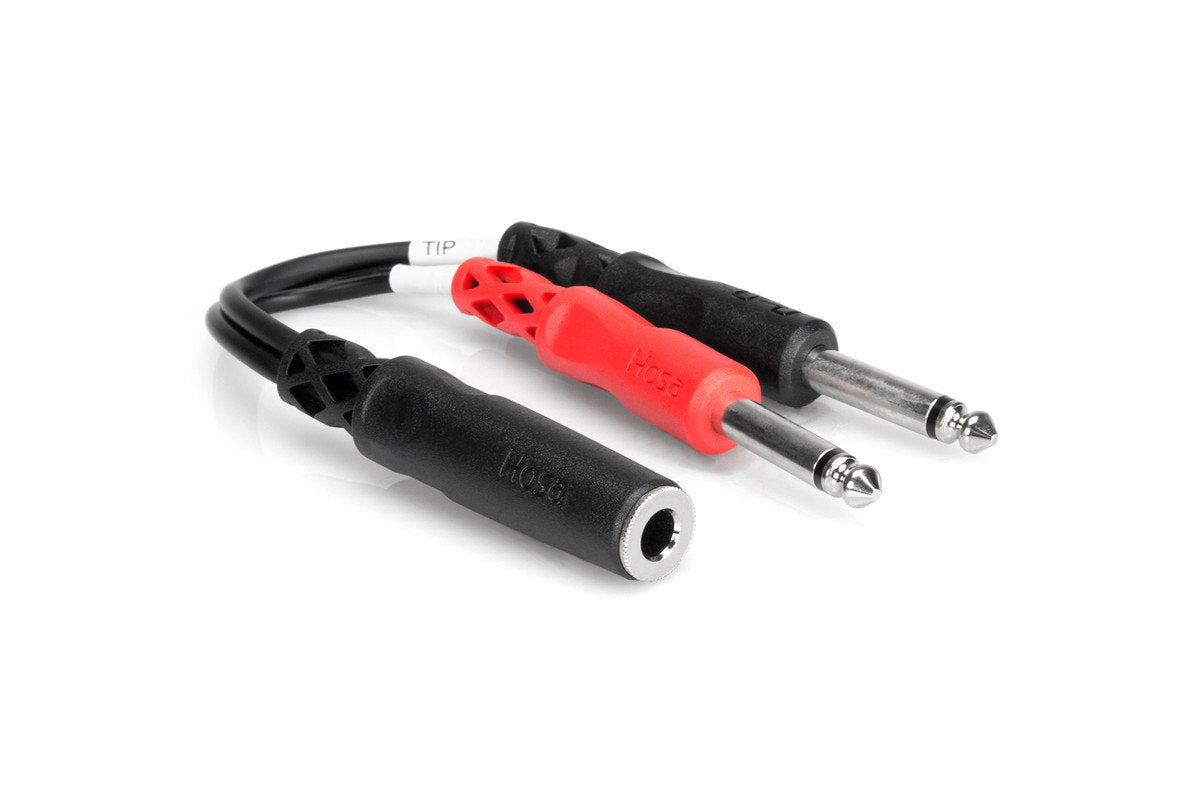Hosa YPP-136 Stereo Breakout 1/4 in TRSF to Dual 1/4 in TS