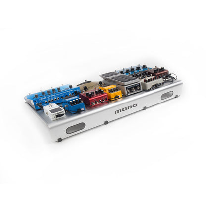 MONO Pedalboard Large Silver + Pro Accessory Case 2.0 SIlver